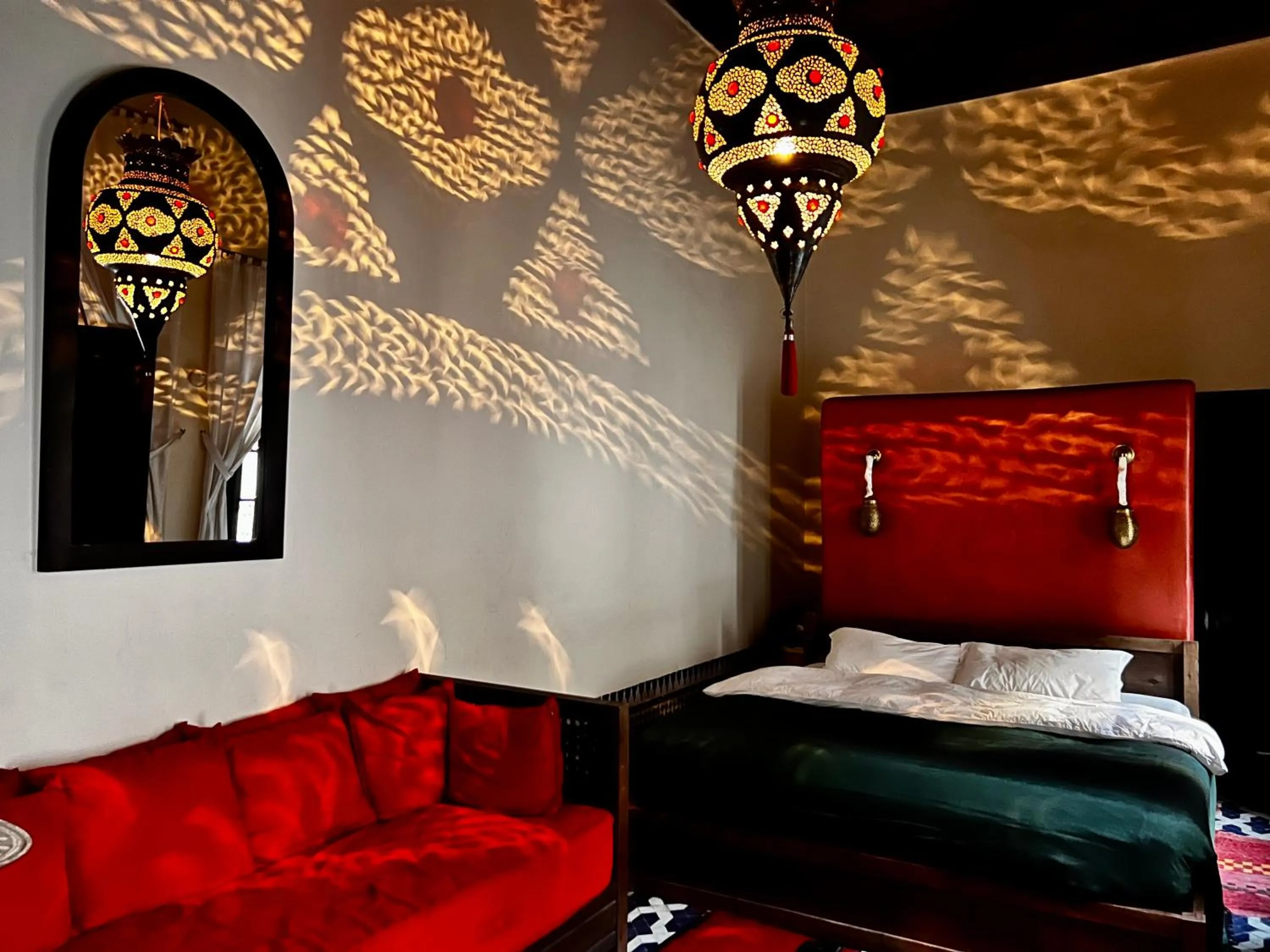 Bed in Riad Tizwa Fes