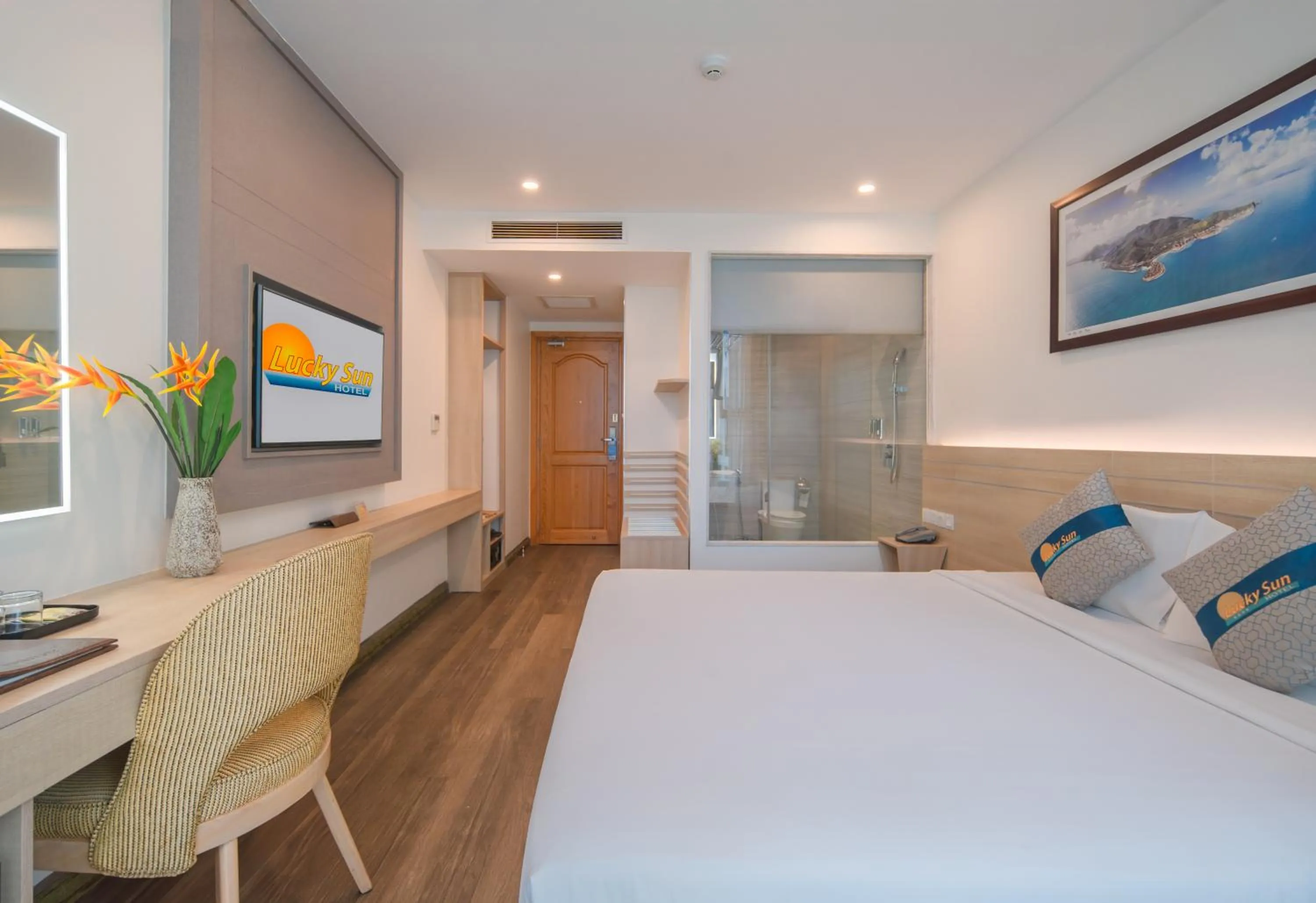 Bed in Lucky Sun Hotel Nha Trang Beach