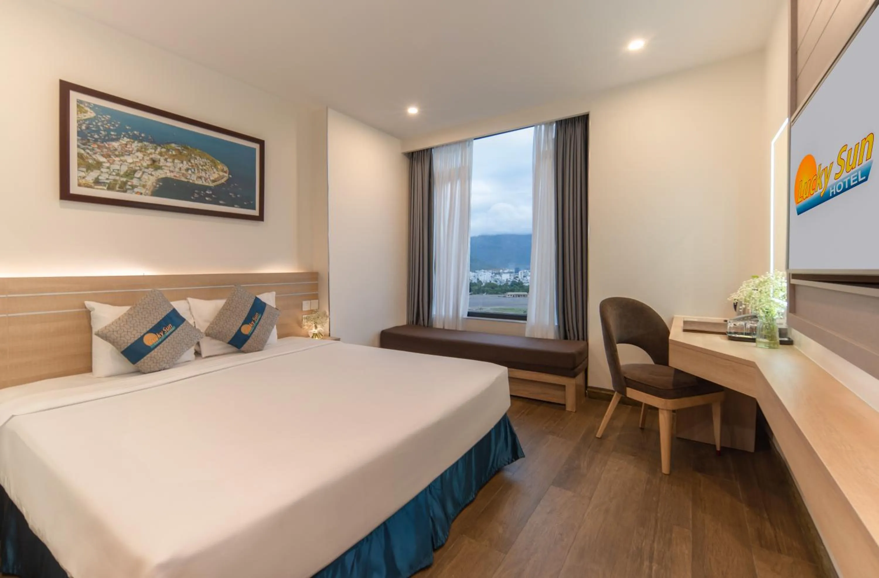 Bed in Lucky Sun Hotel Nha Trang Beach