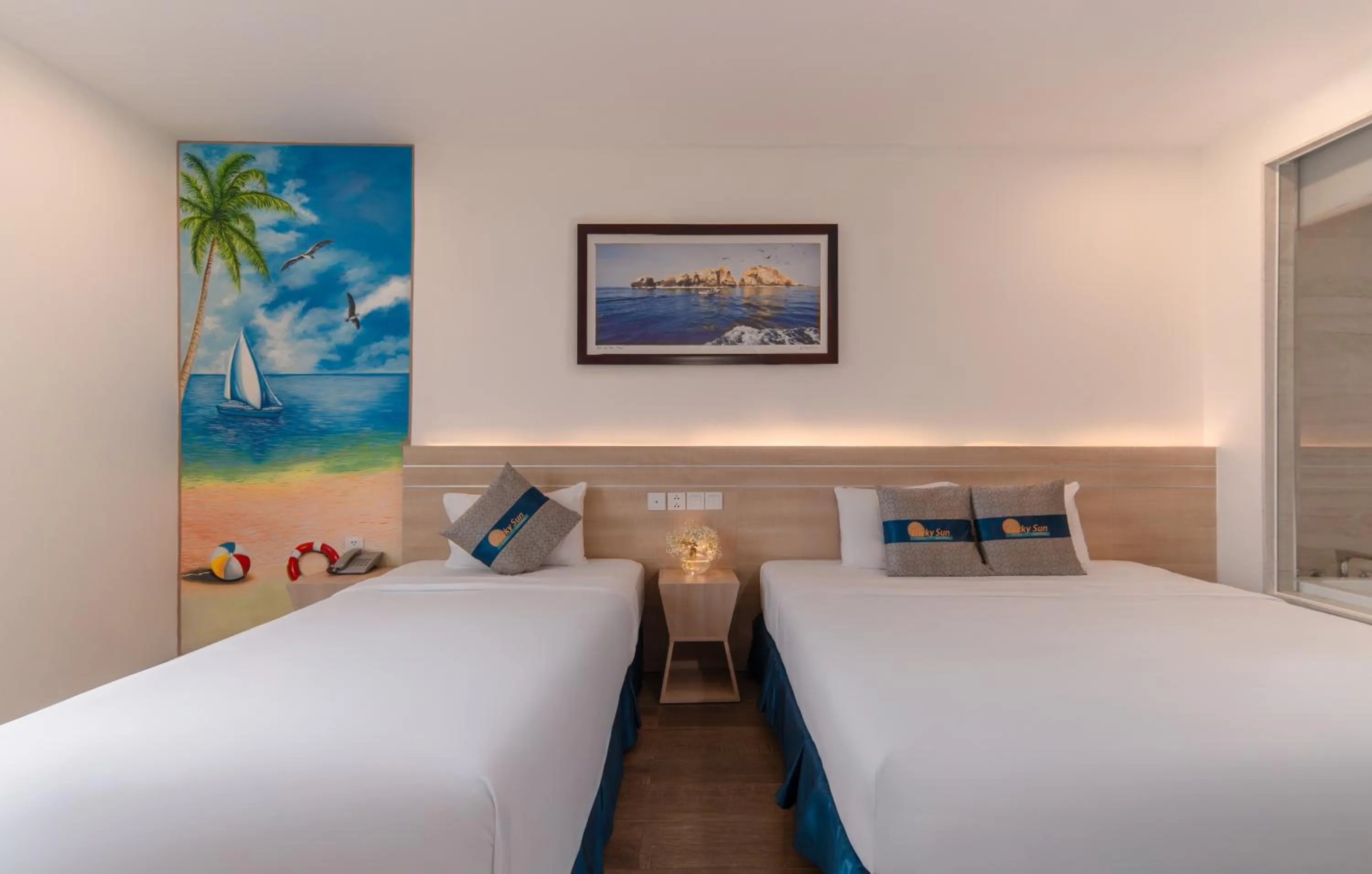 Bed in Lucky Sun Hotel Nha Trang Beach