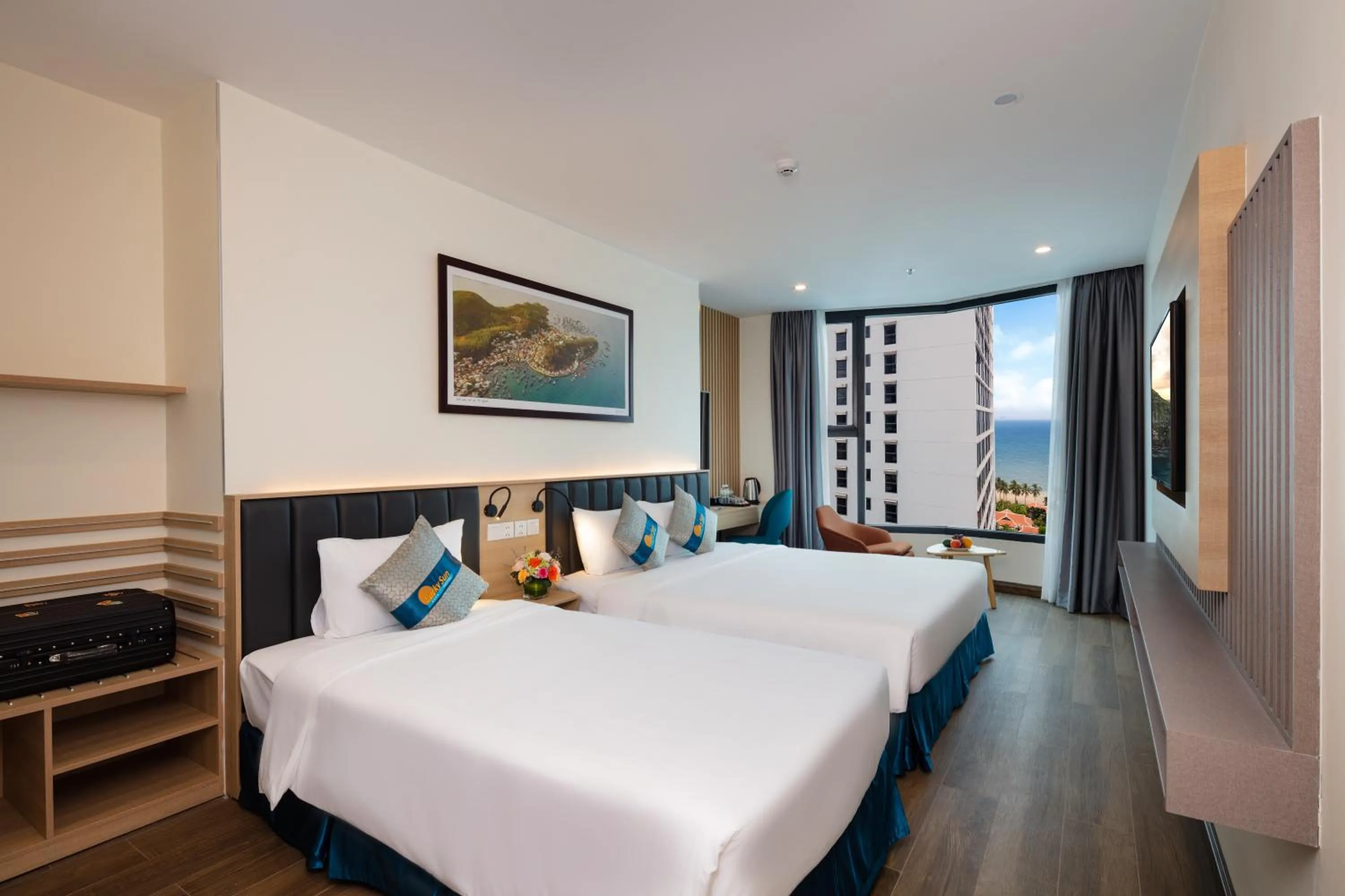 Photo of the whole room, Bed in Lucky Sun Hotel Nha Trang Beach