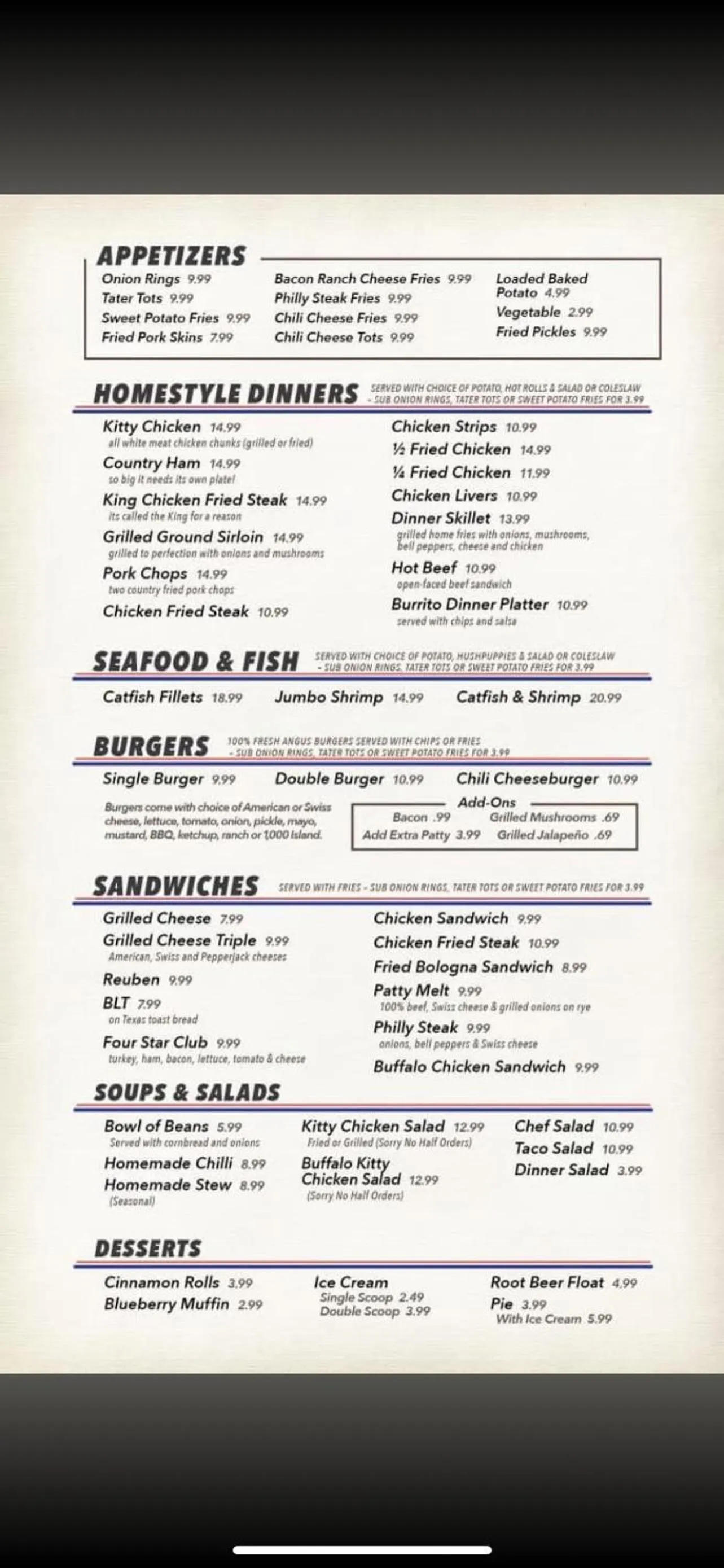 Restaurant/places to eat in Walnut Inn Roland