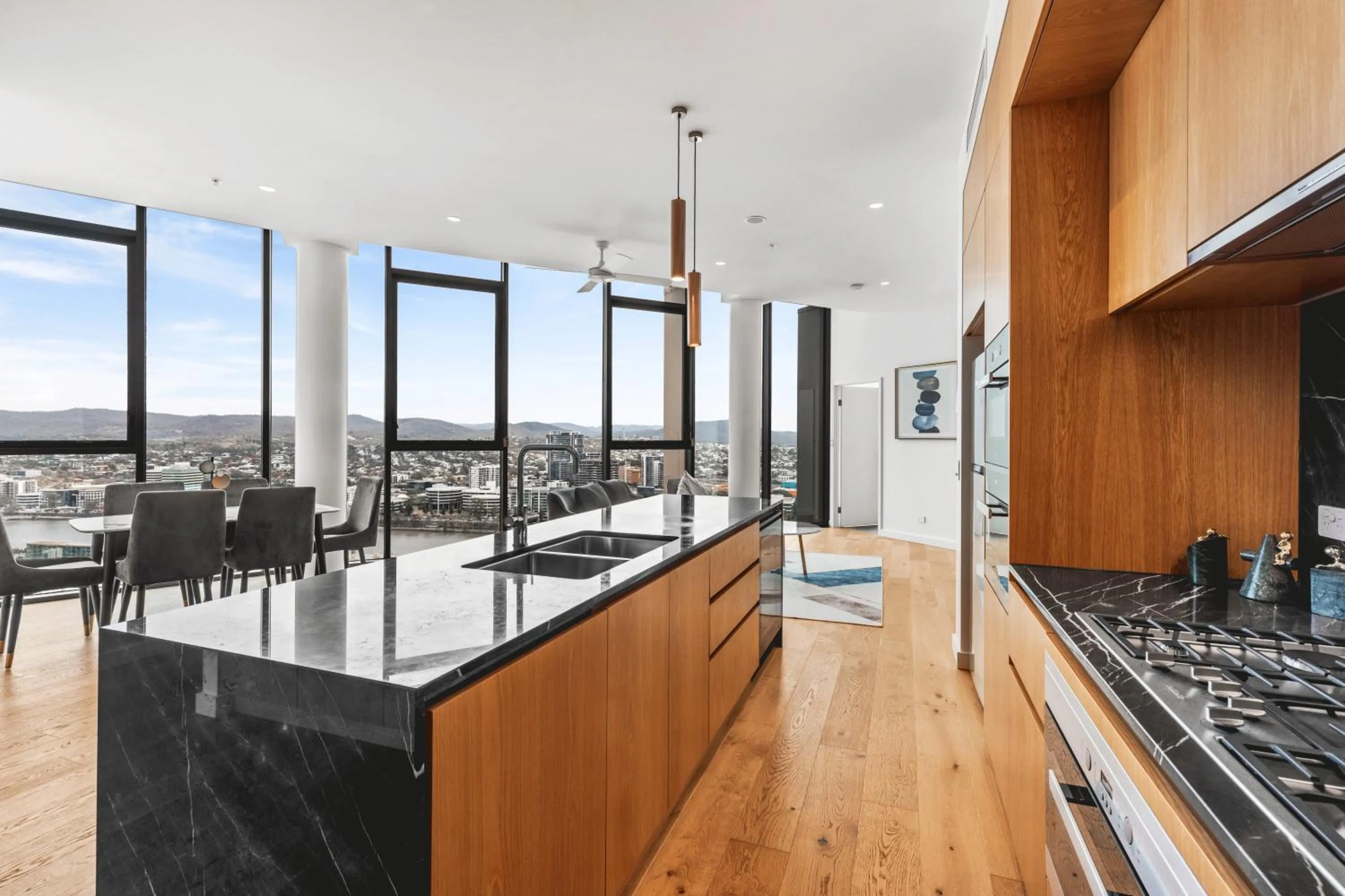 Kitchen or kitchenette in Brisbane One Apartments by CLLIX