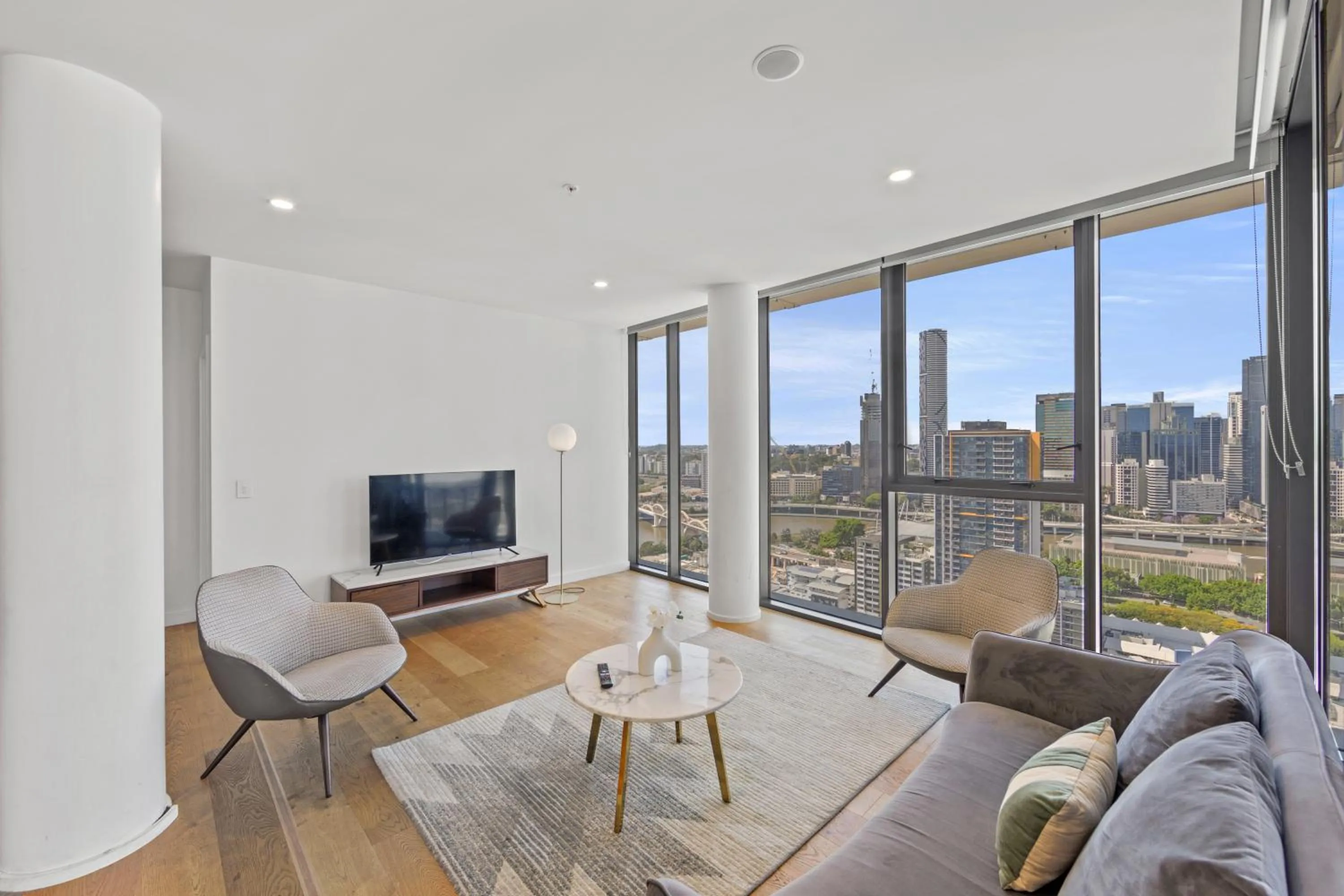 TV and multimedia in Brisbane One Apartments by CLLIX