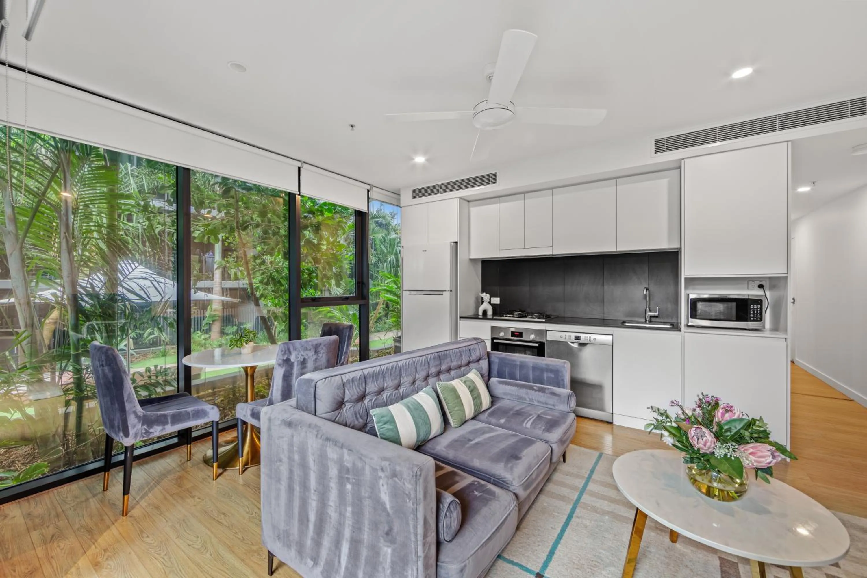 Living room in Brisbane One Apartments by CLLIX