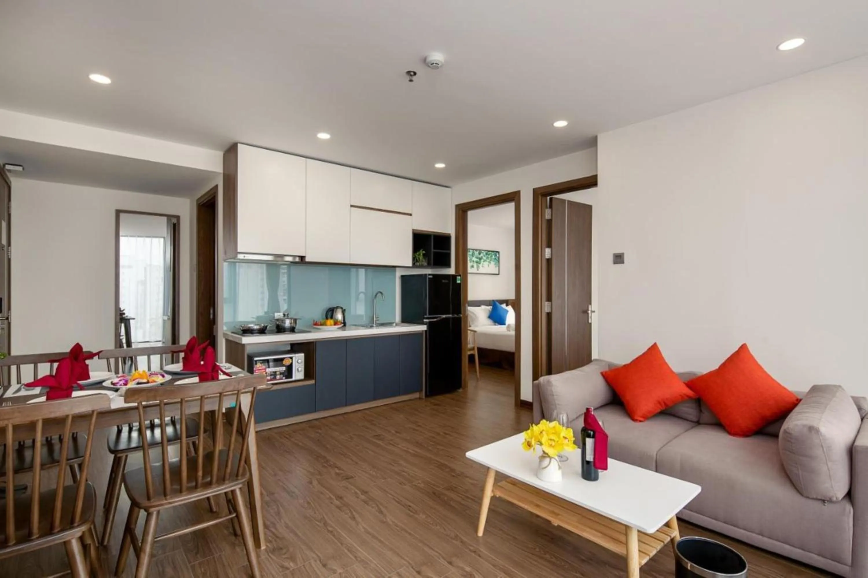 Kitchen or kitchenette in Amunra Ocean Hotel