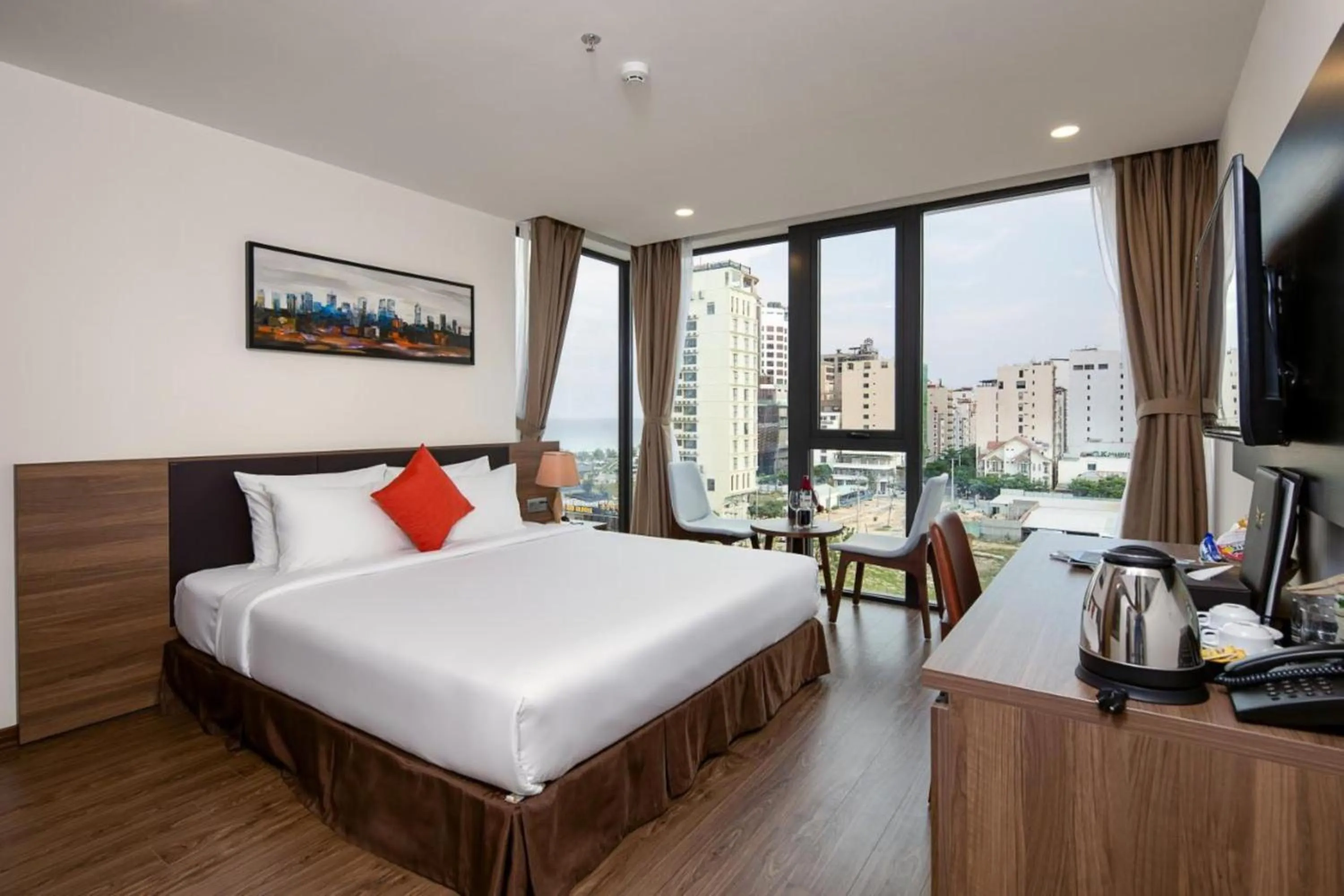 Bed in Amunra Ocean Hotel