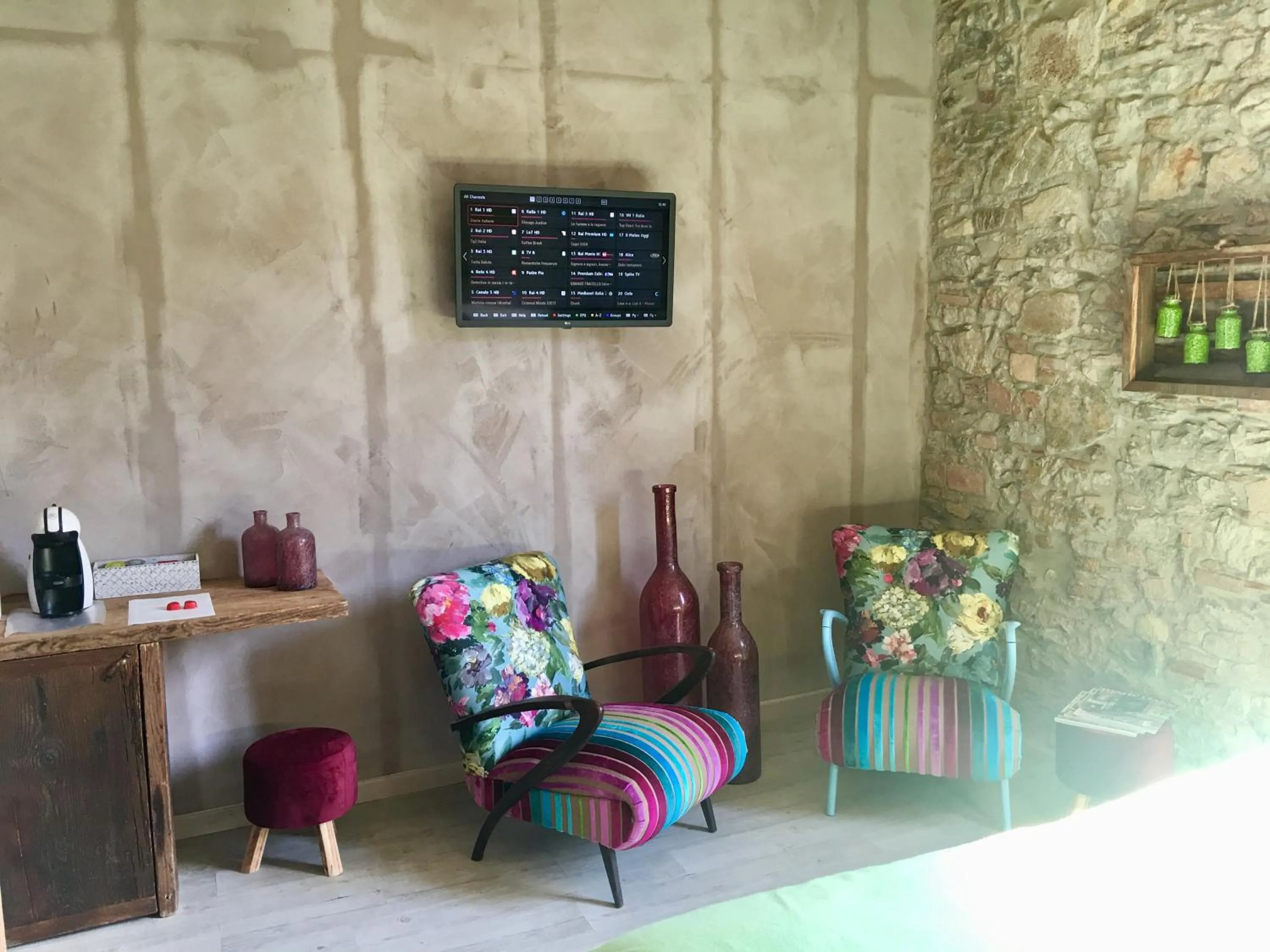 Seating area in Inside the Wall