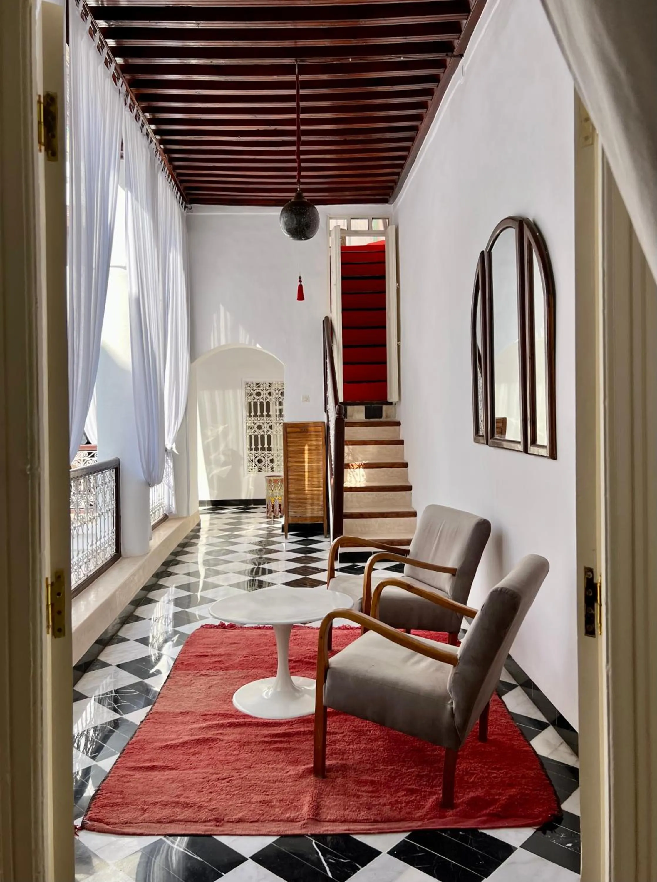 Seating area in Riad Tizwa Marrakech