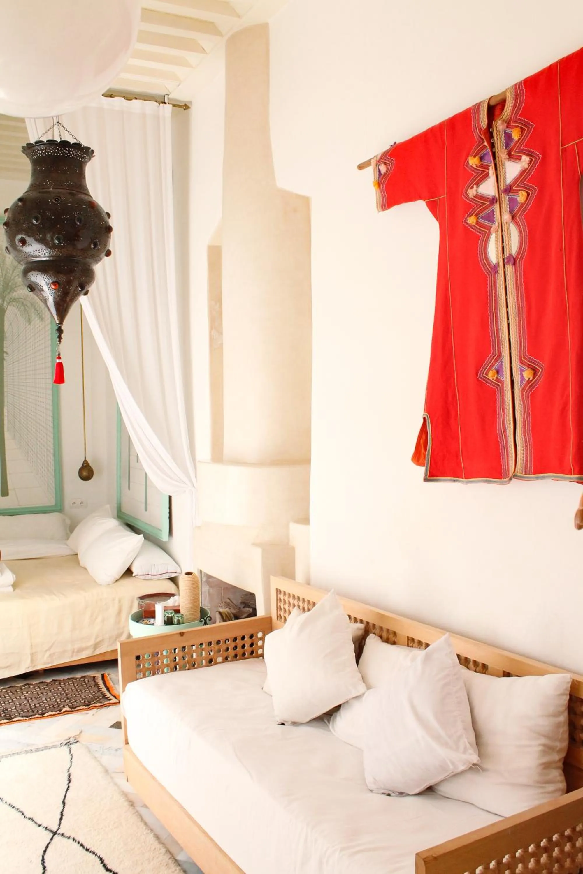 Decorative detail, Bed in Riad Tizwa Marrakech