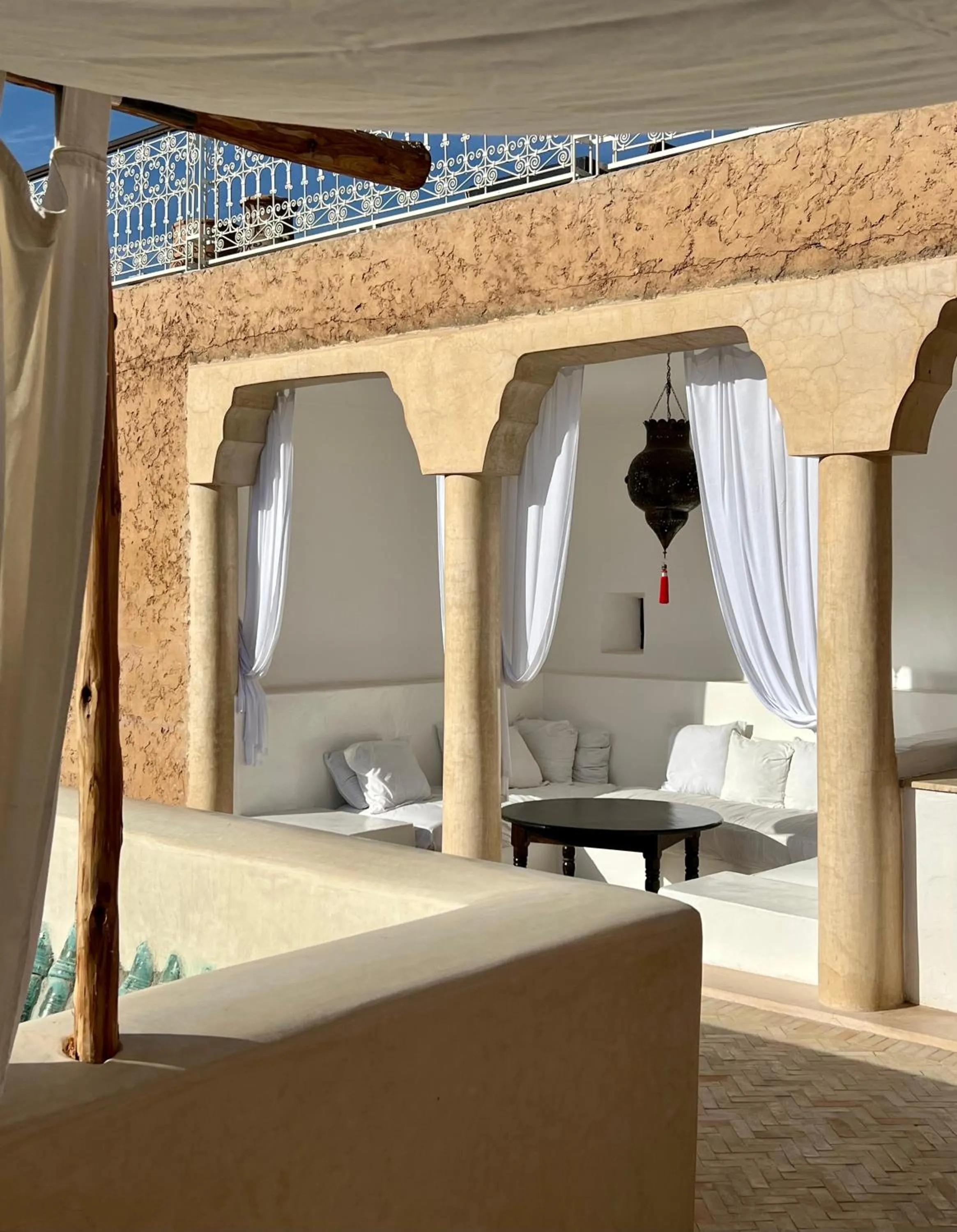 Living room in Riad Tizwa Marrakech