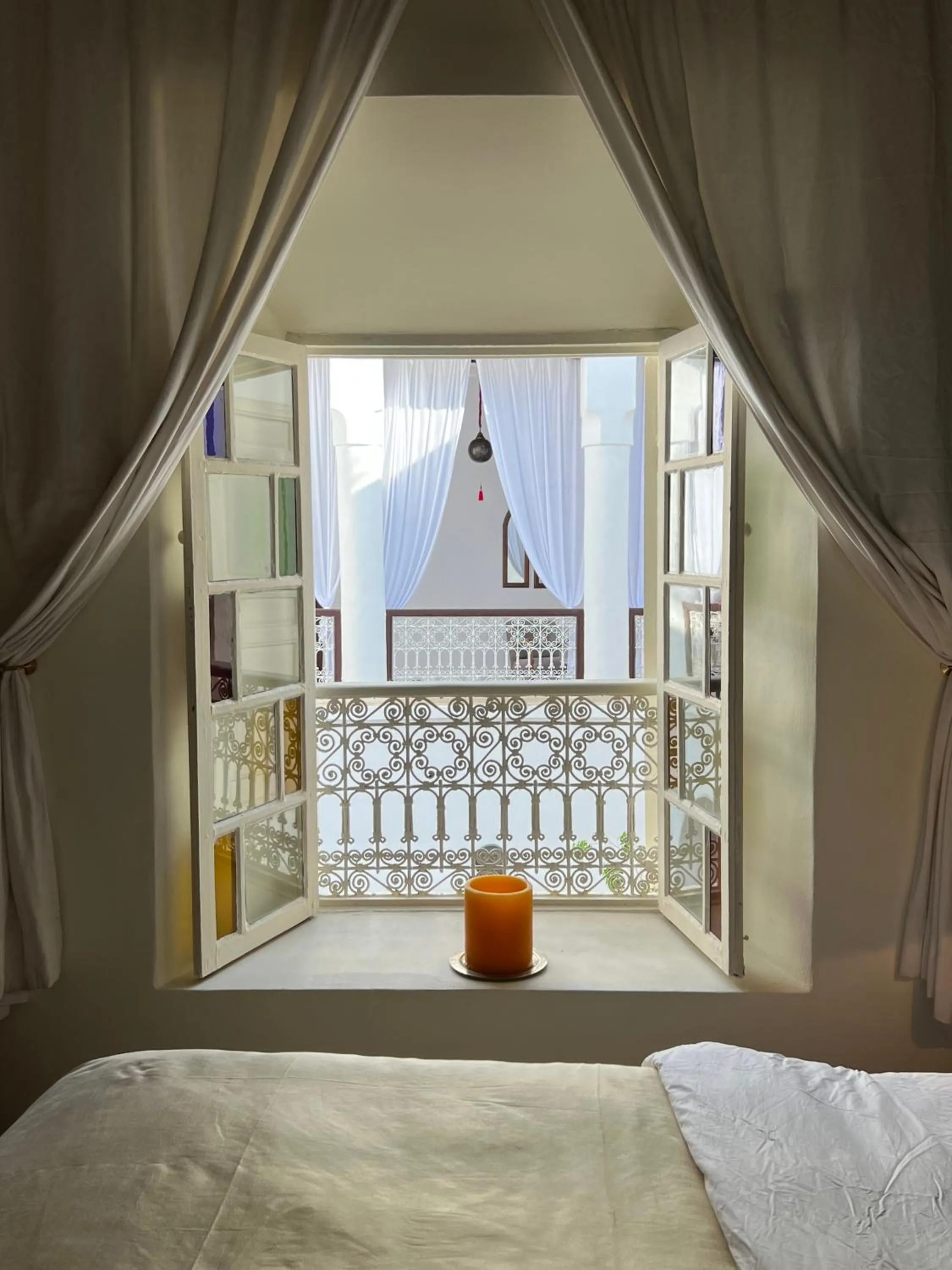 Bed in Riad Tizwa Marrakech