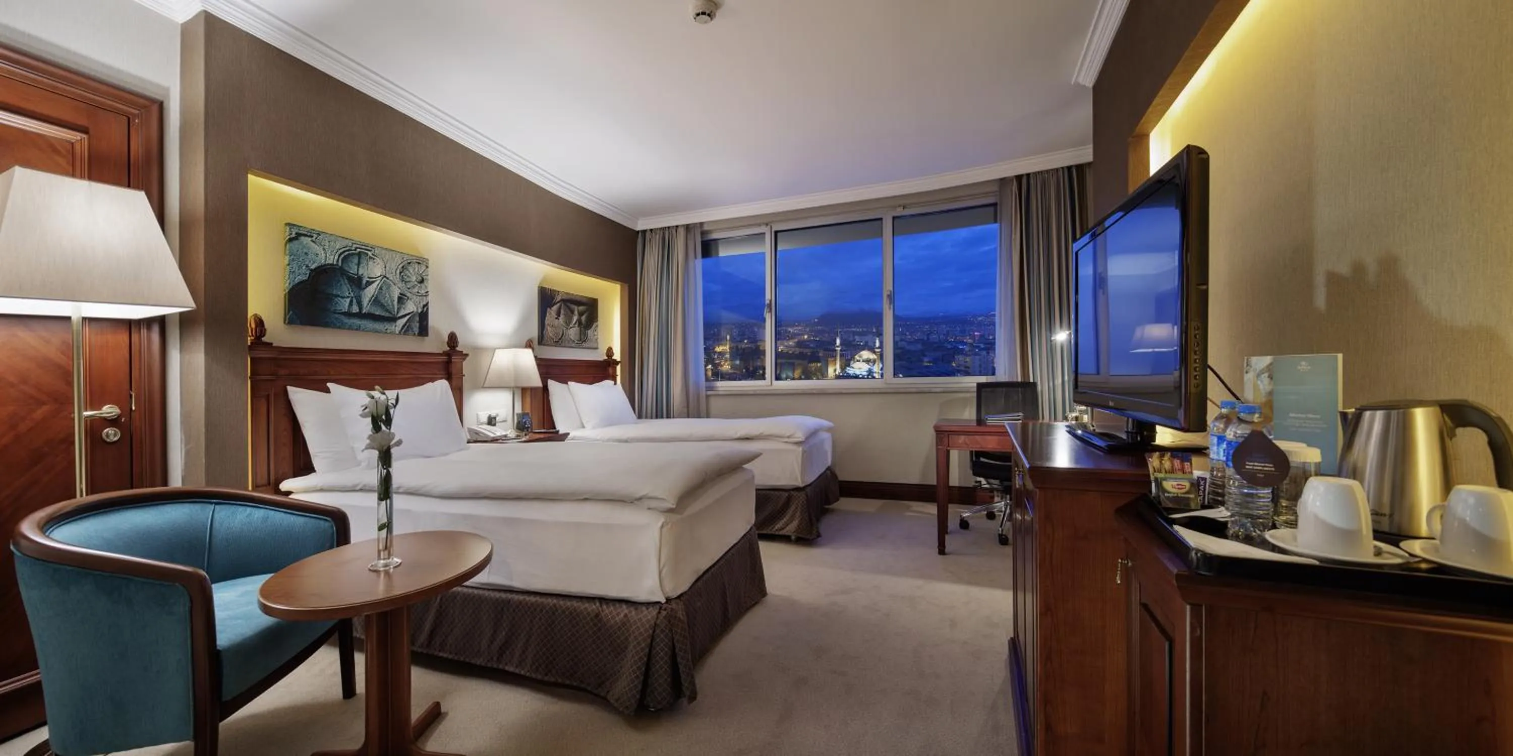 View (from property/room), Bed in Wyndham Grand Kayseri