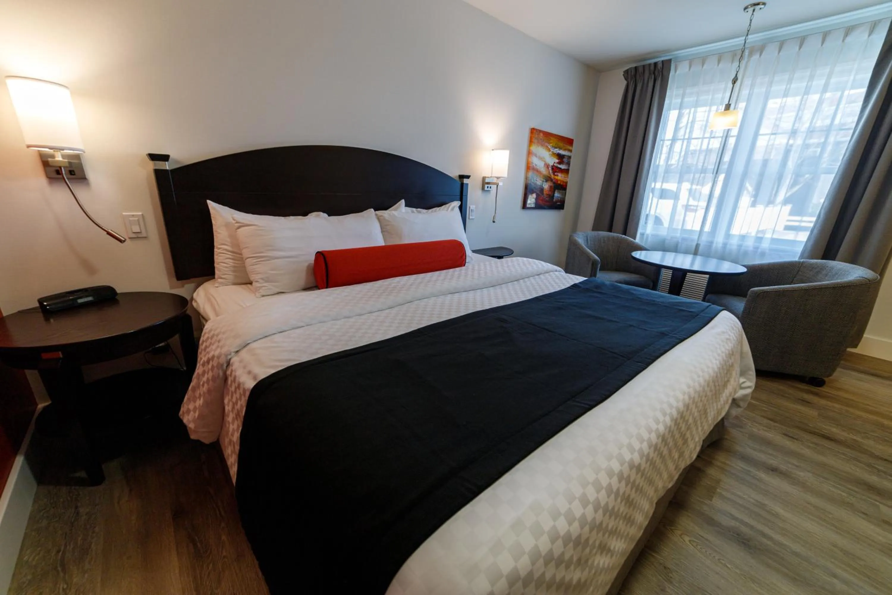 Bed in Hôtel-Motel Castel de la Mer