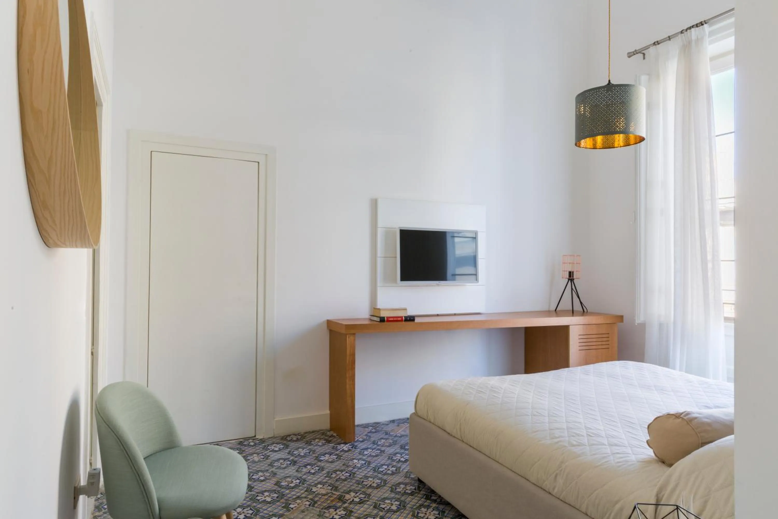 Seating area, Bed in B&B Palazzo Corselli