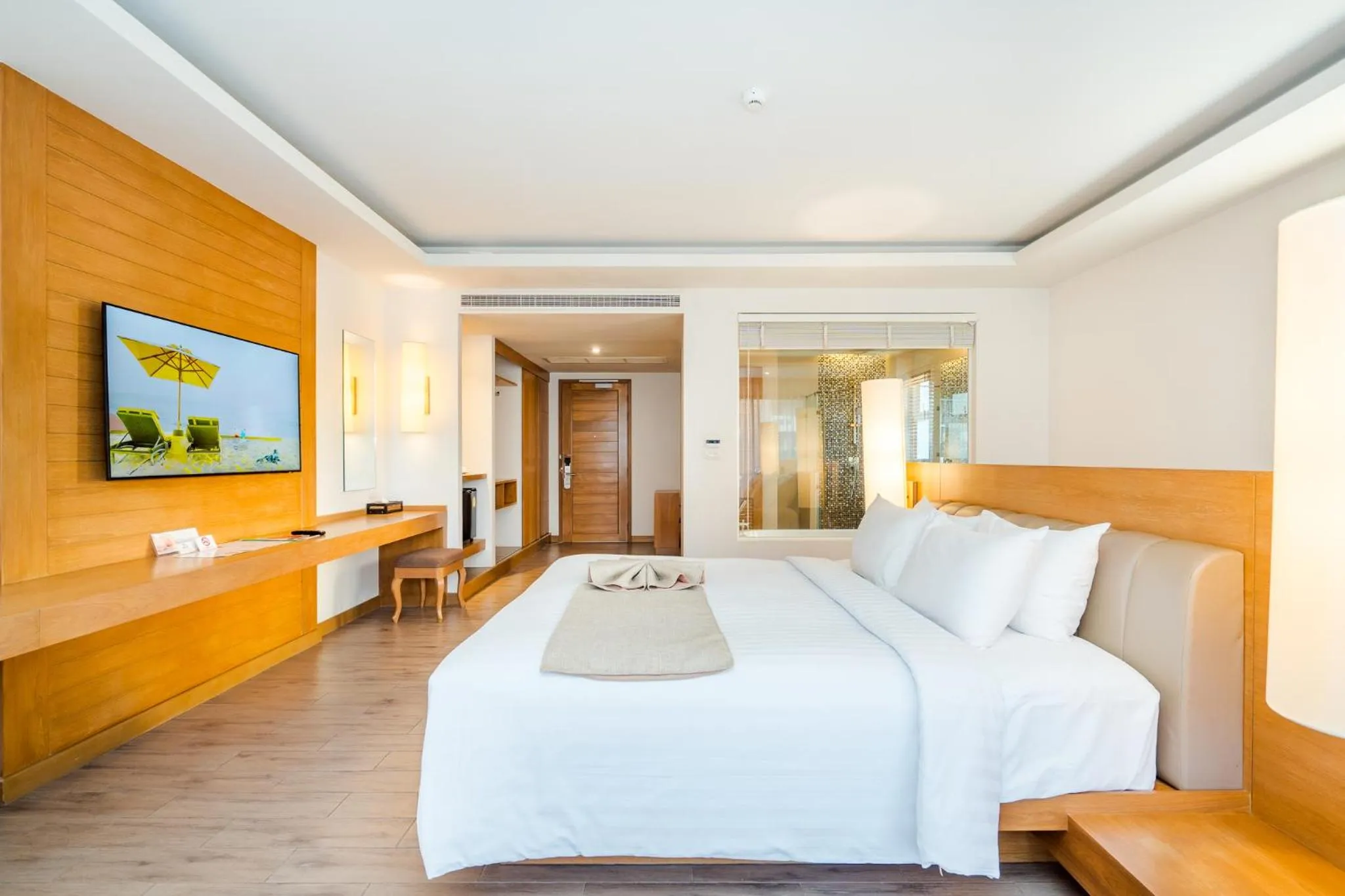 Bed in Ayrest Hua Hin Hotel