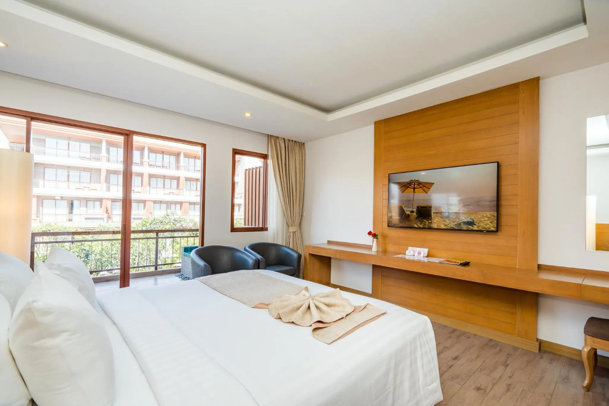 Bed in Ayrest Hua Hin Hotel