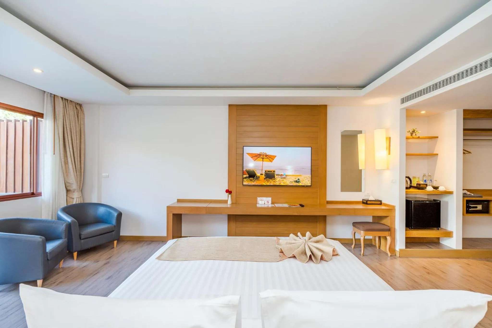 Bed in Ayrest Hua Hin Hotel