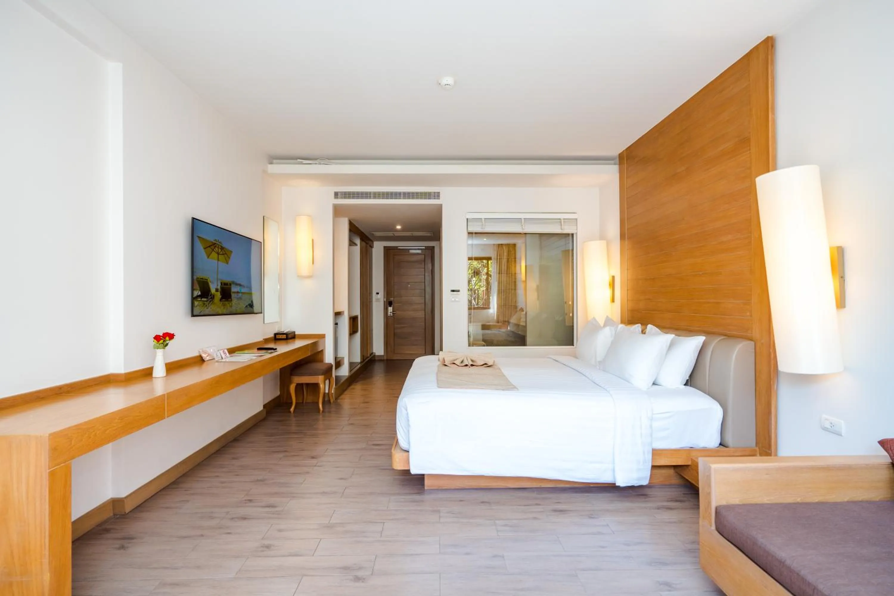 Bed in Ayrest Hua Hin Hotel