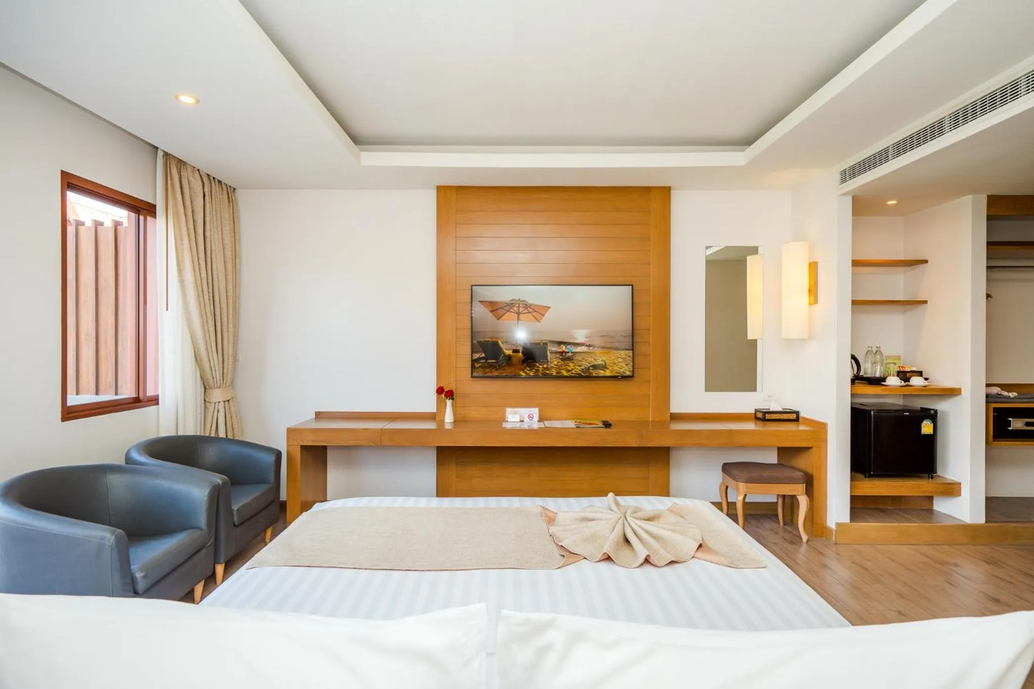 Bed in Ayrest Hua Hin Hotel