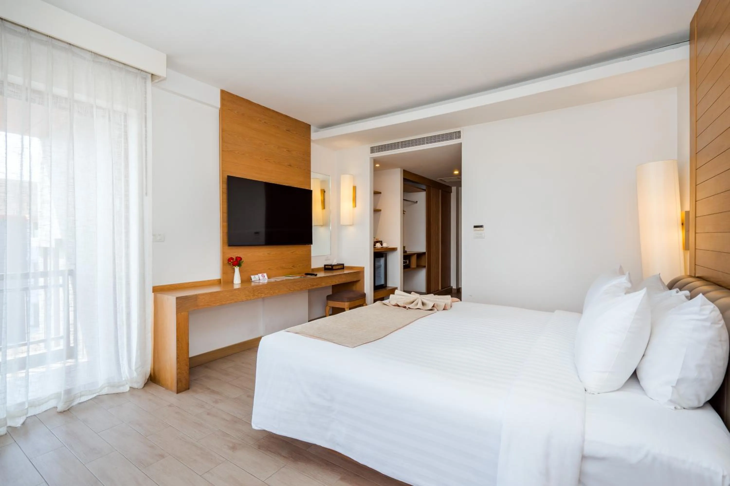 Bed in Ayrest Hua Hin Hotel