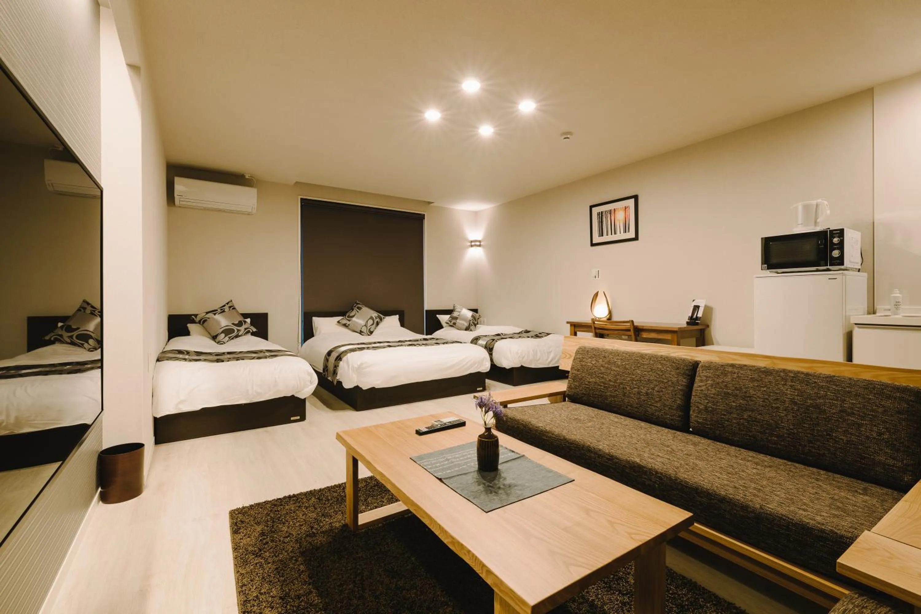 Photo of the whole room, Bed in GRAND BASE Karatsu Ekiminami