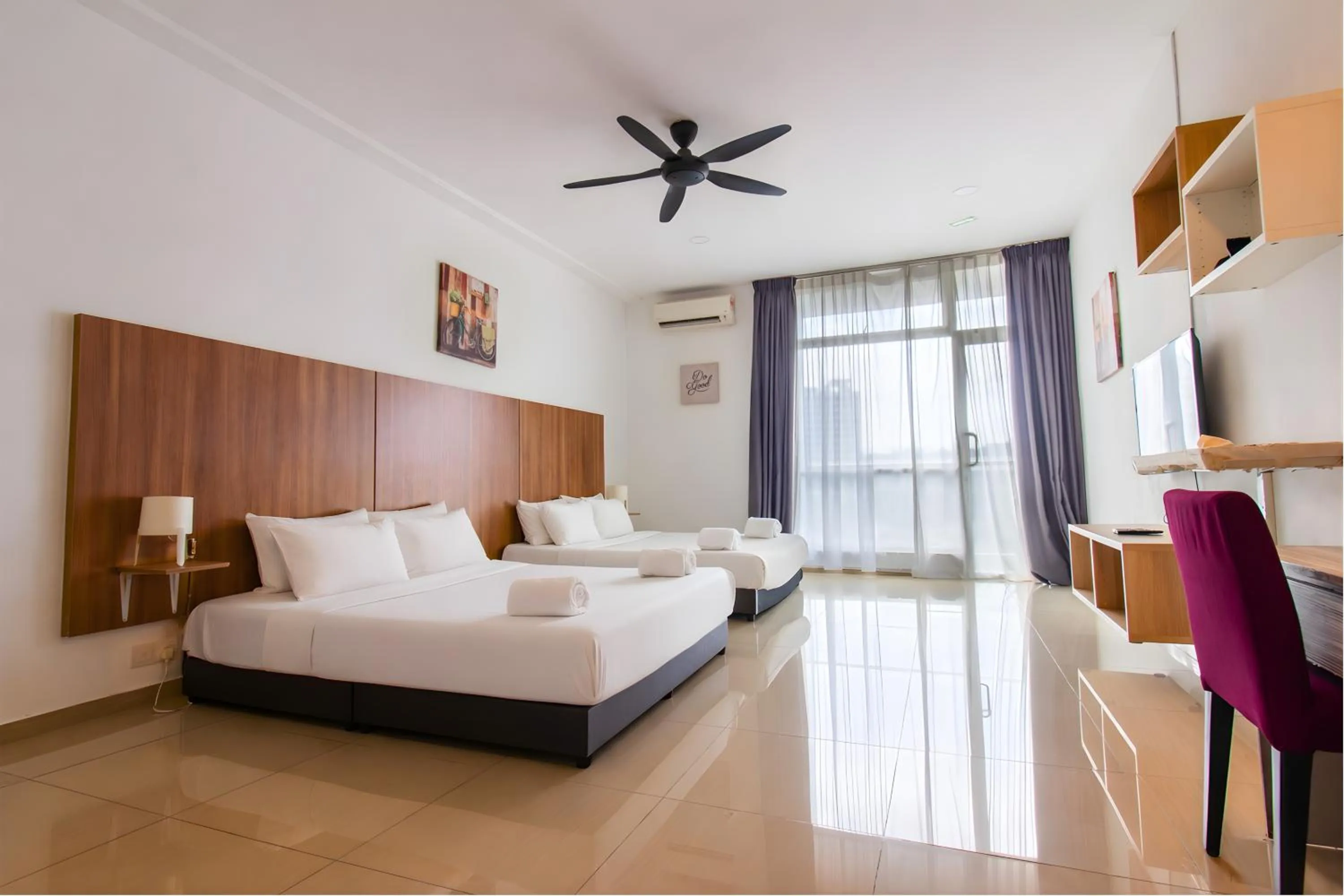 Bed in Bangi Perdana Hotel