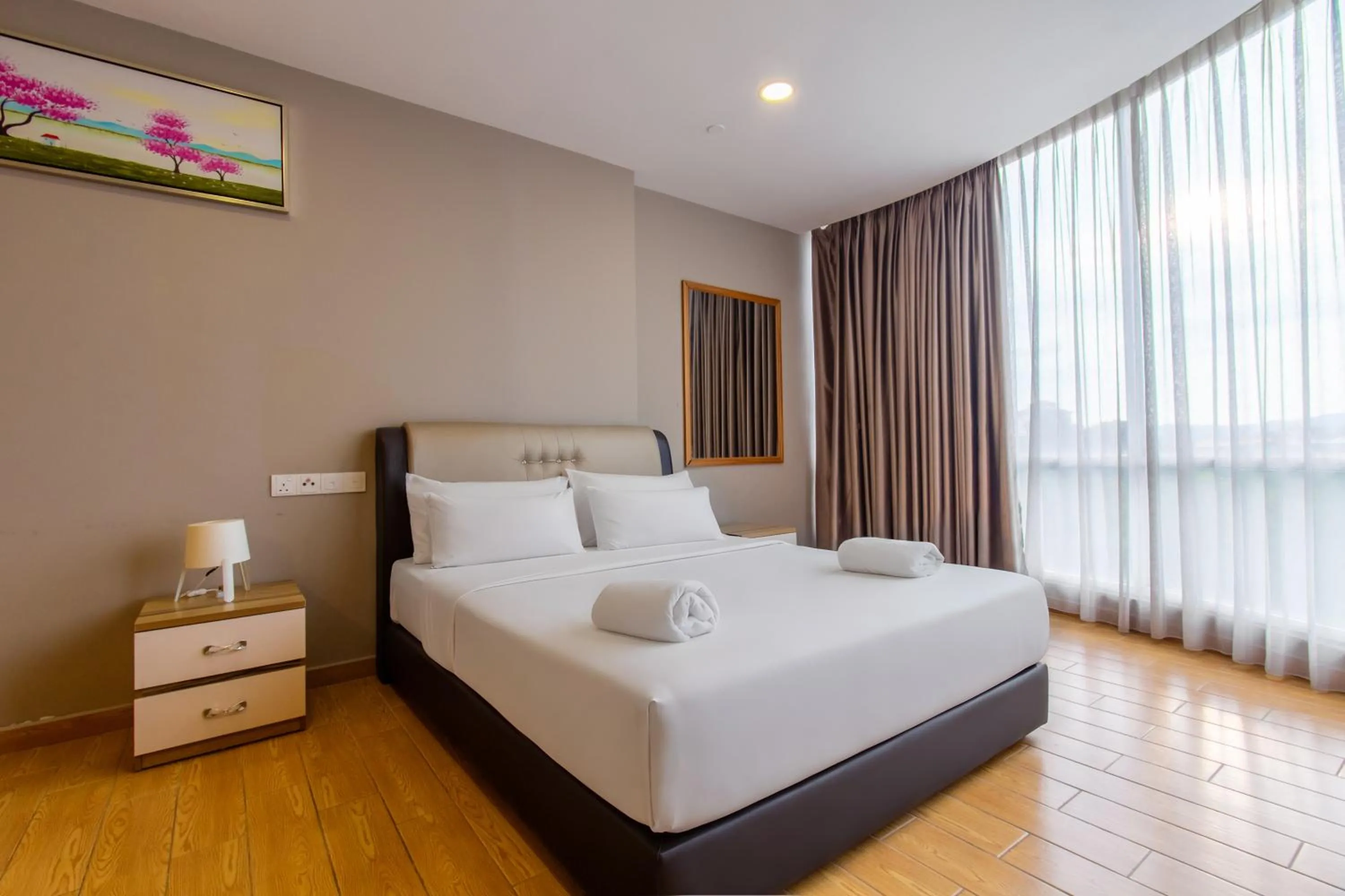 Bed in Bangi Perdana Hotel