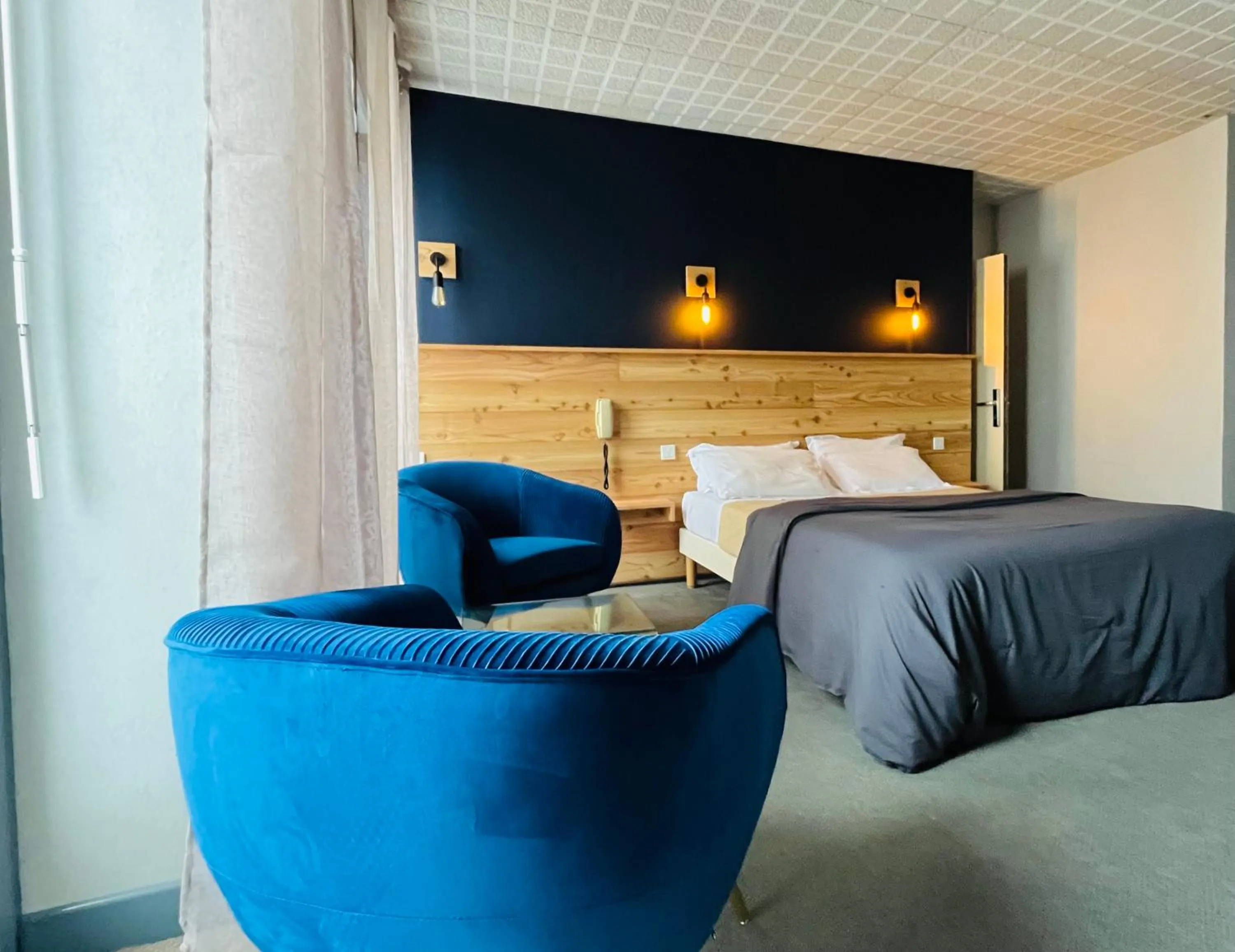 Bed in Le Sacca Hôtel restaurant