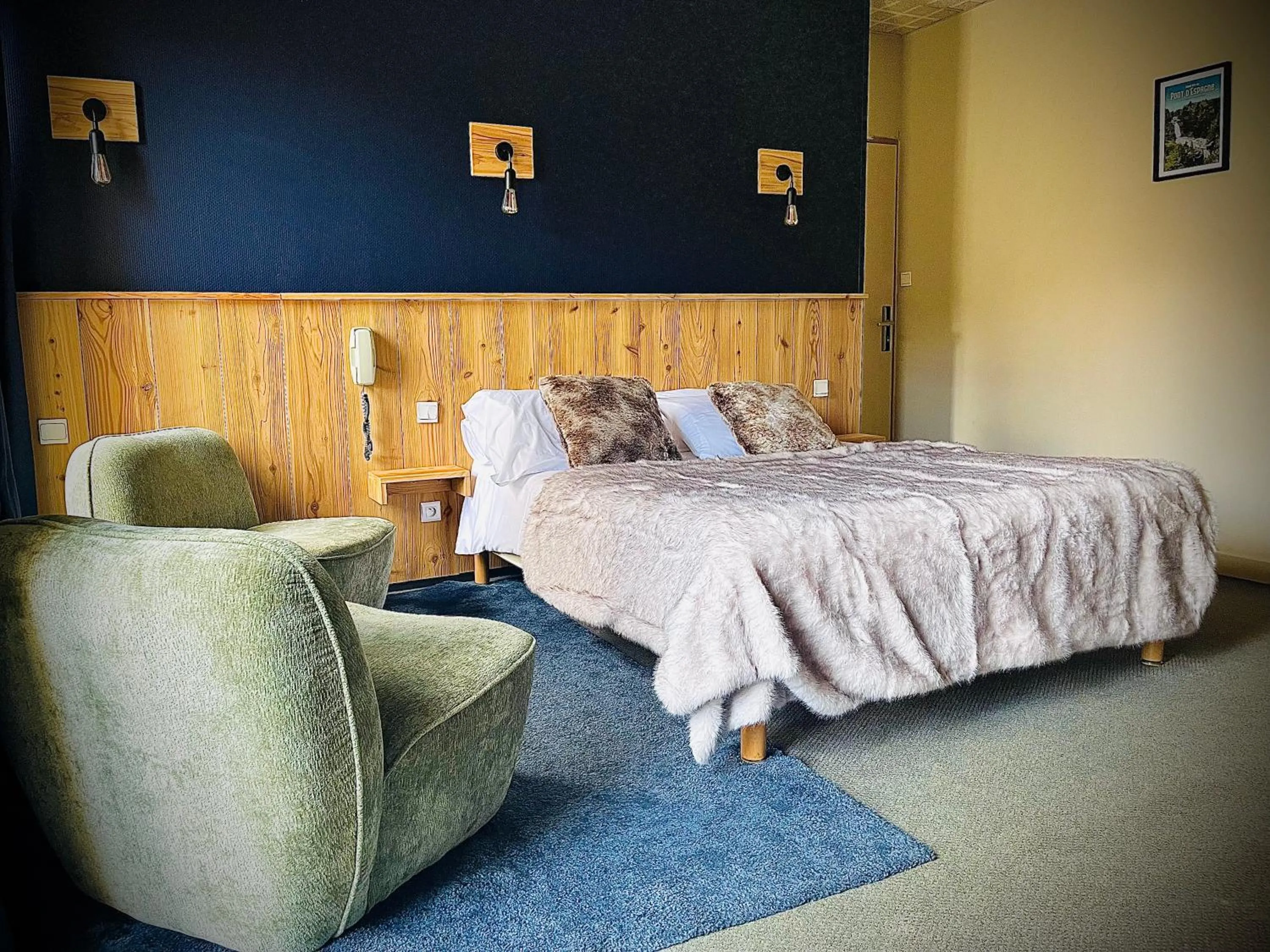 Bed in Le Sacca Hôtel restaurant