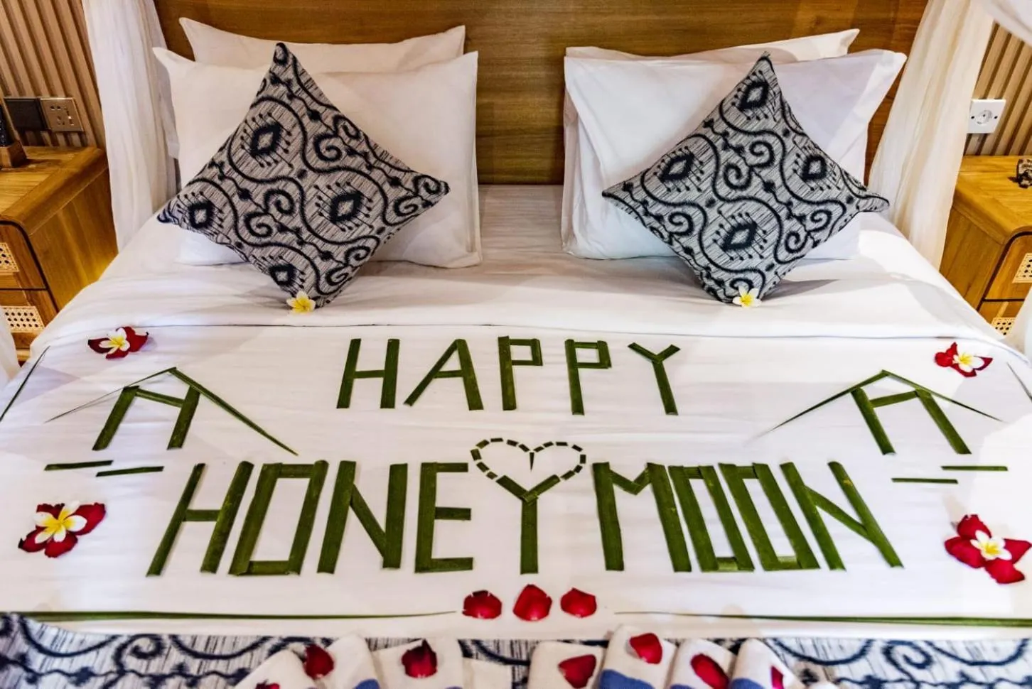 Bed in The Alus Cottage and Villa