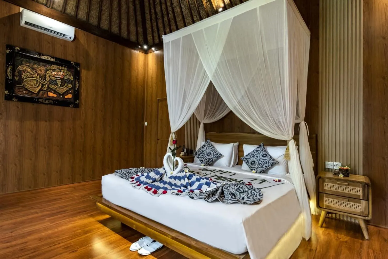 Bed in The Alus Cottage and Villa