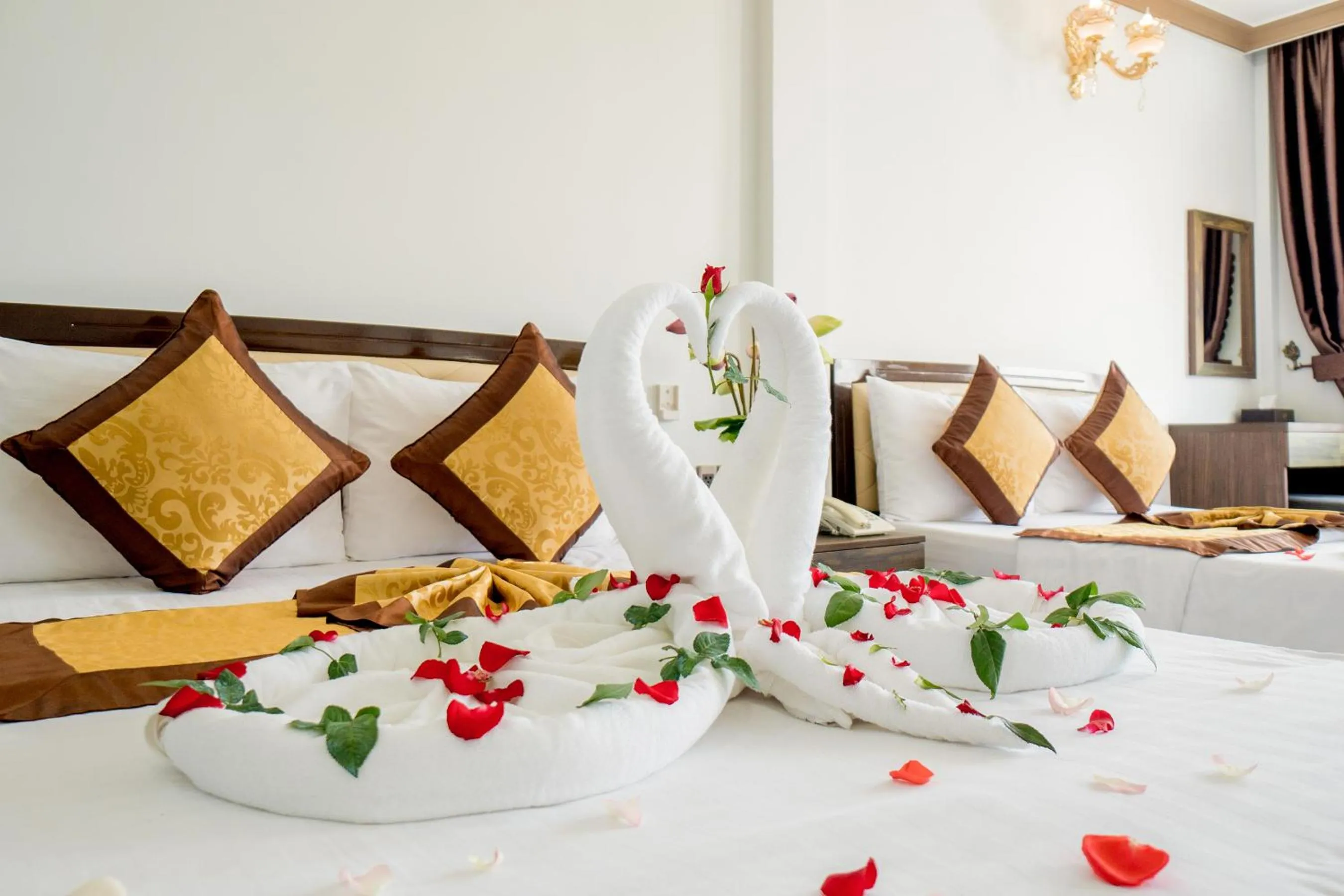 Bed in Dat Anh Hotel