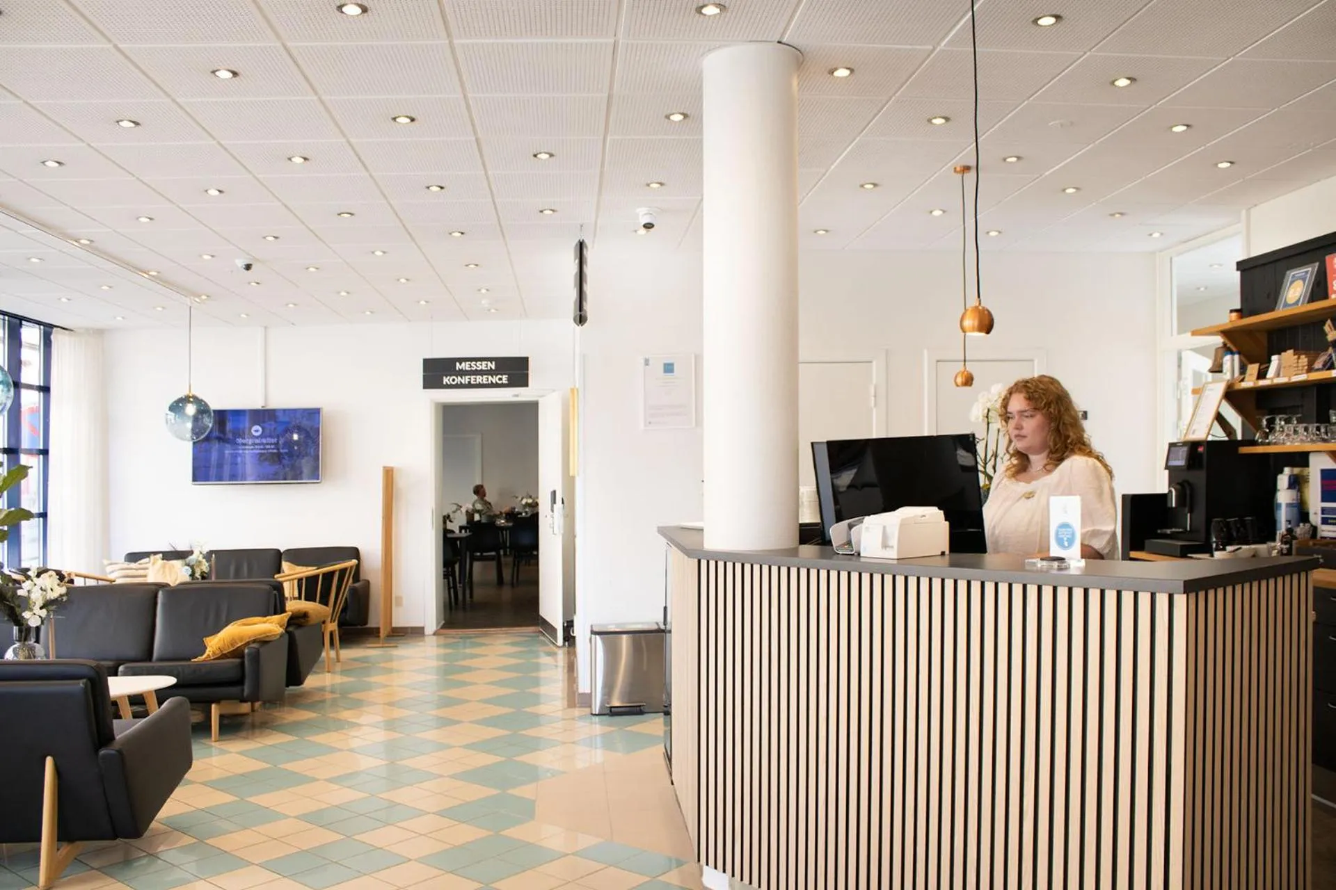 Lobby or reception in Hotel Frederikshavn