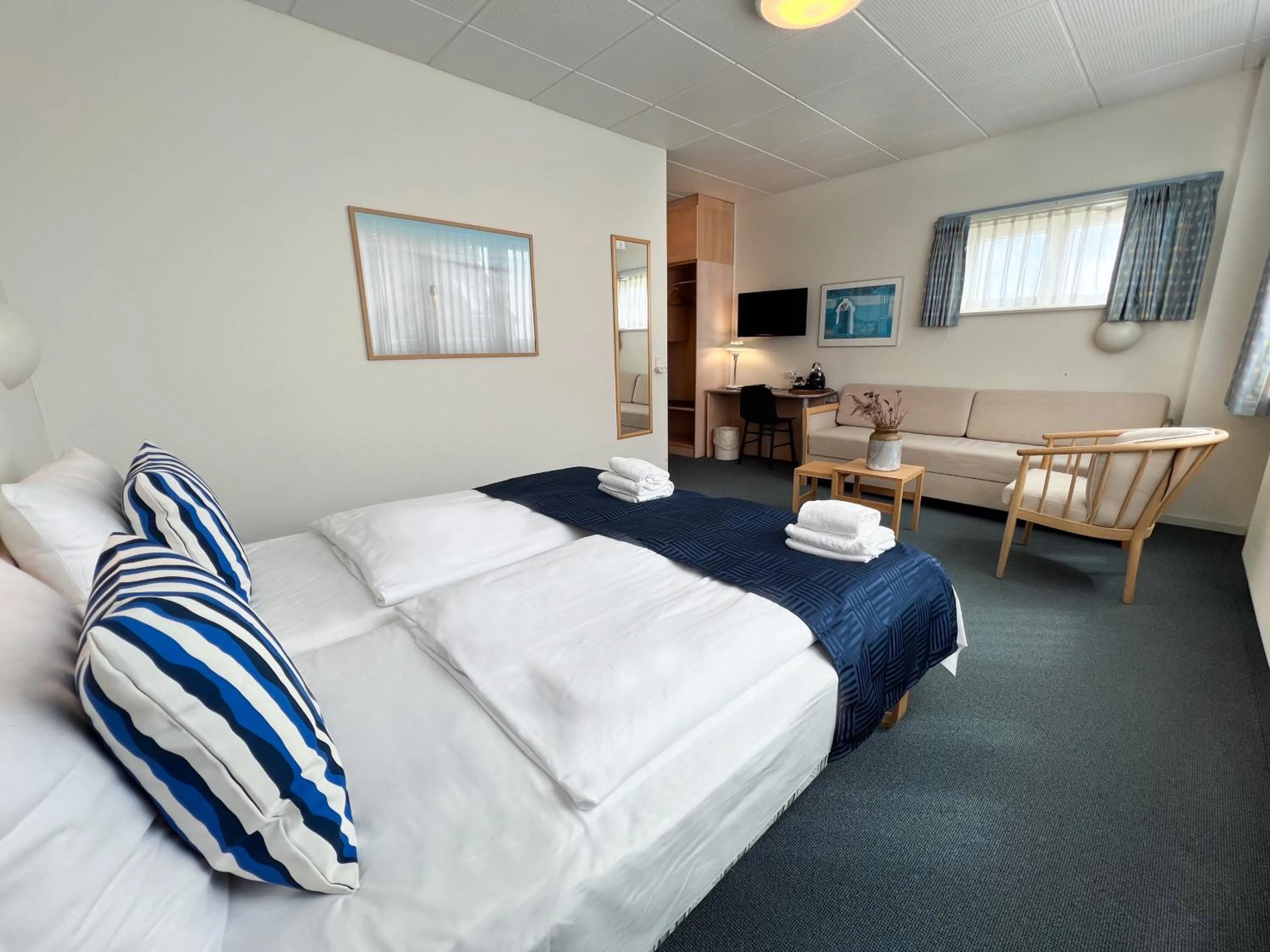 Bed in Hotel Frederikshavn