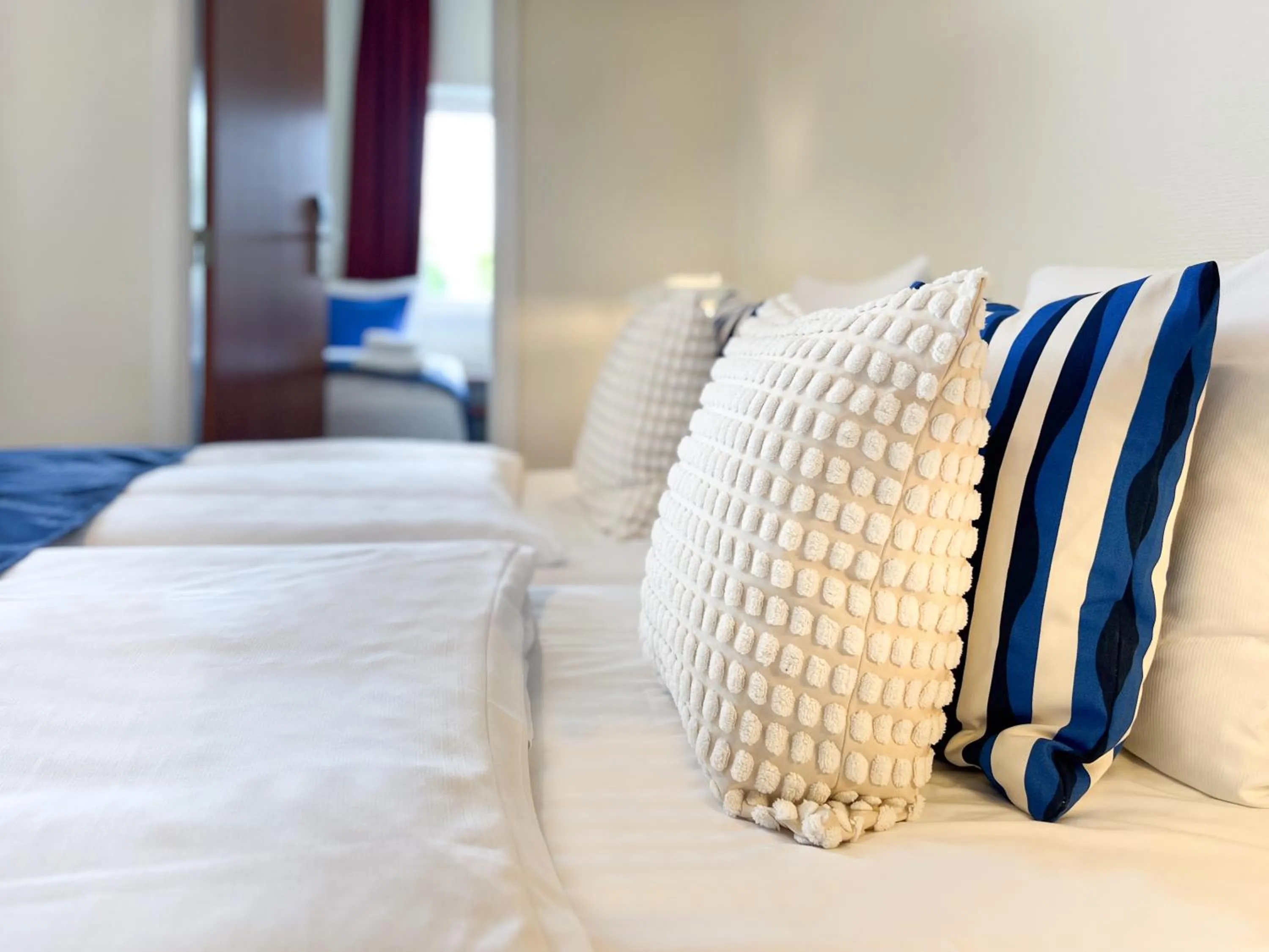 Bedroom, Bed in Hotel Frederikshavn