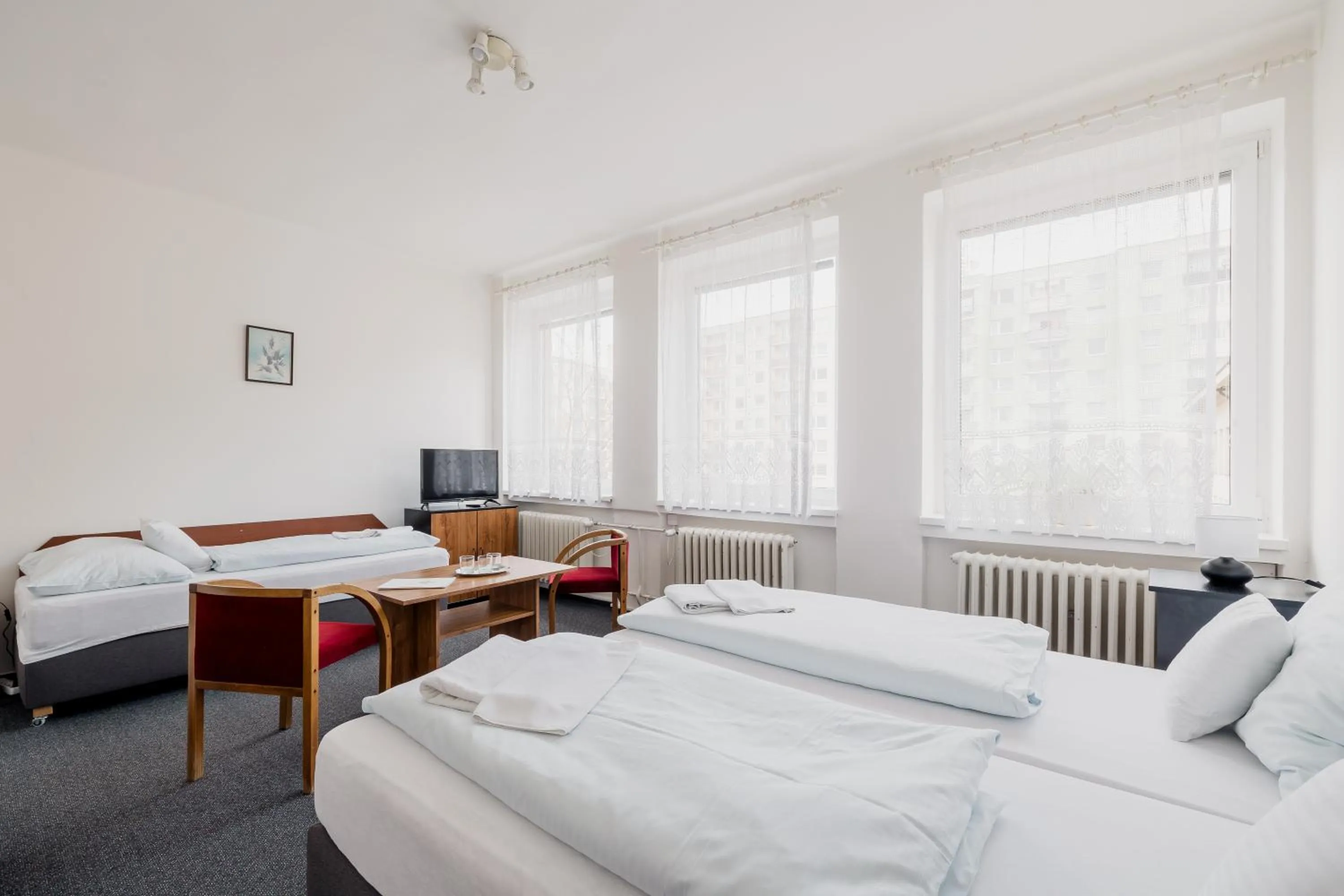 Bedroom, Bed in hotel Dobruška