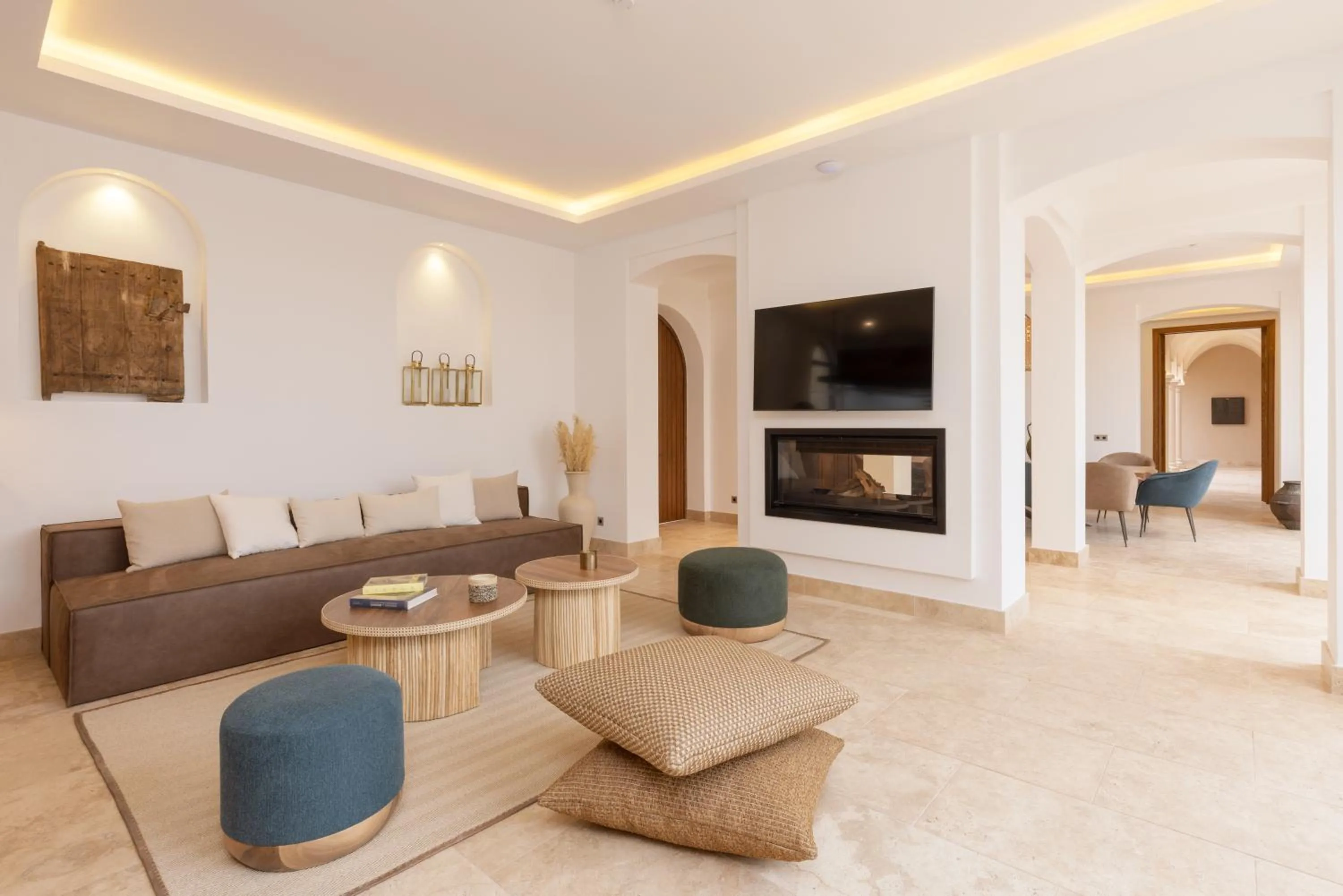 Living room in Ksar Char-Bagh Small Luxury Hotels