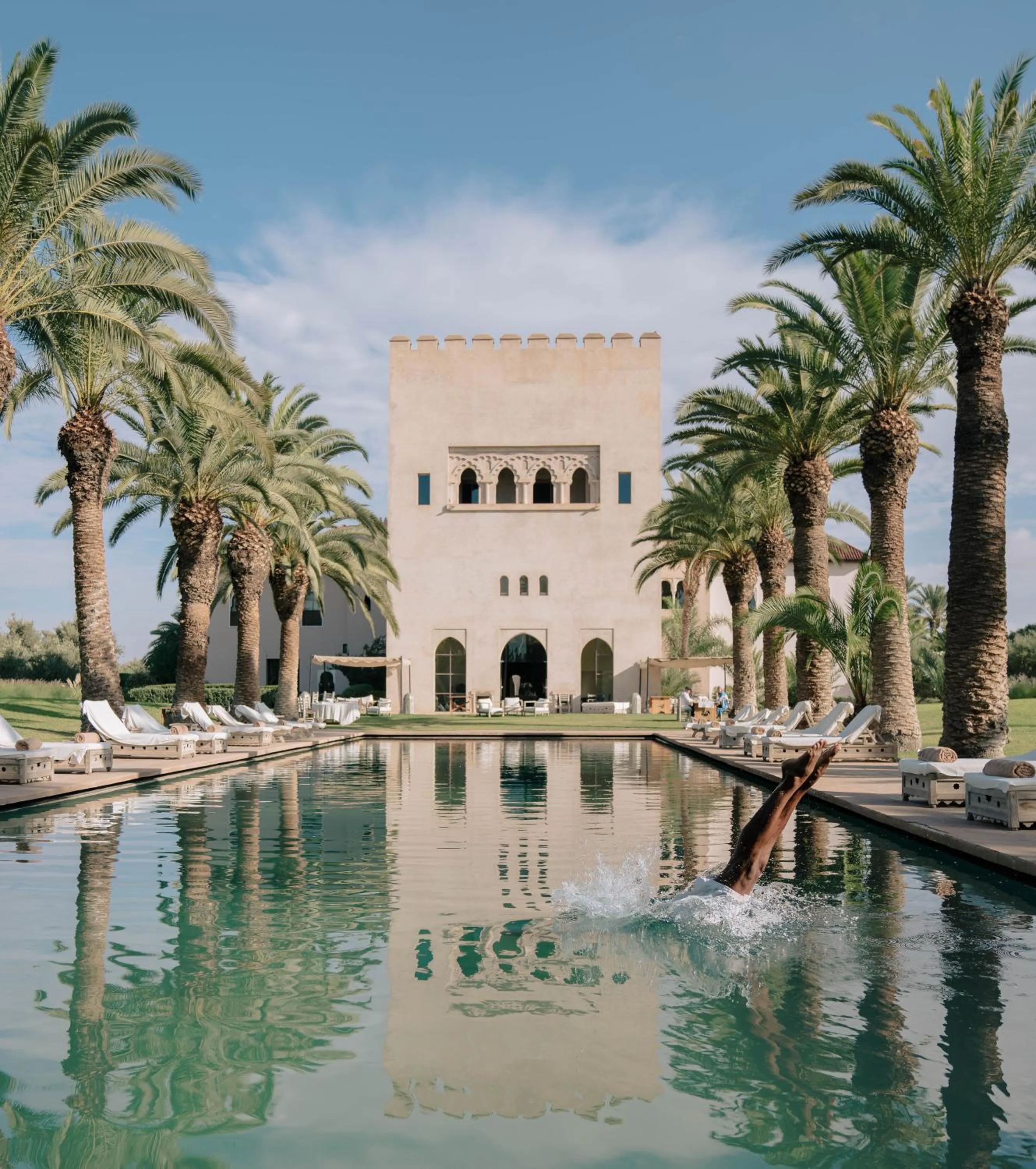 Swimming pool in Ksar Char-Bagh Small Luxury Hotels