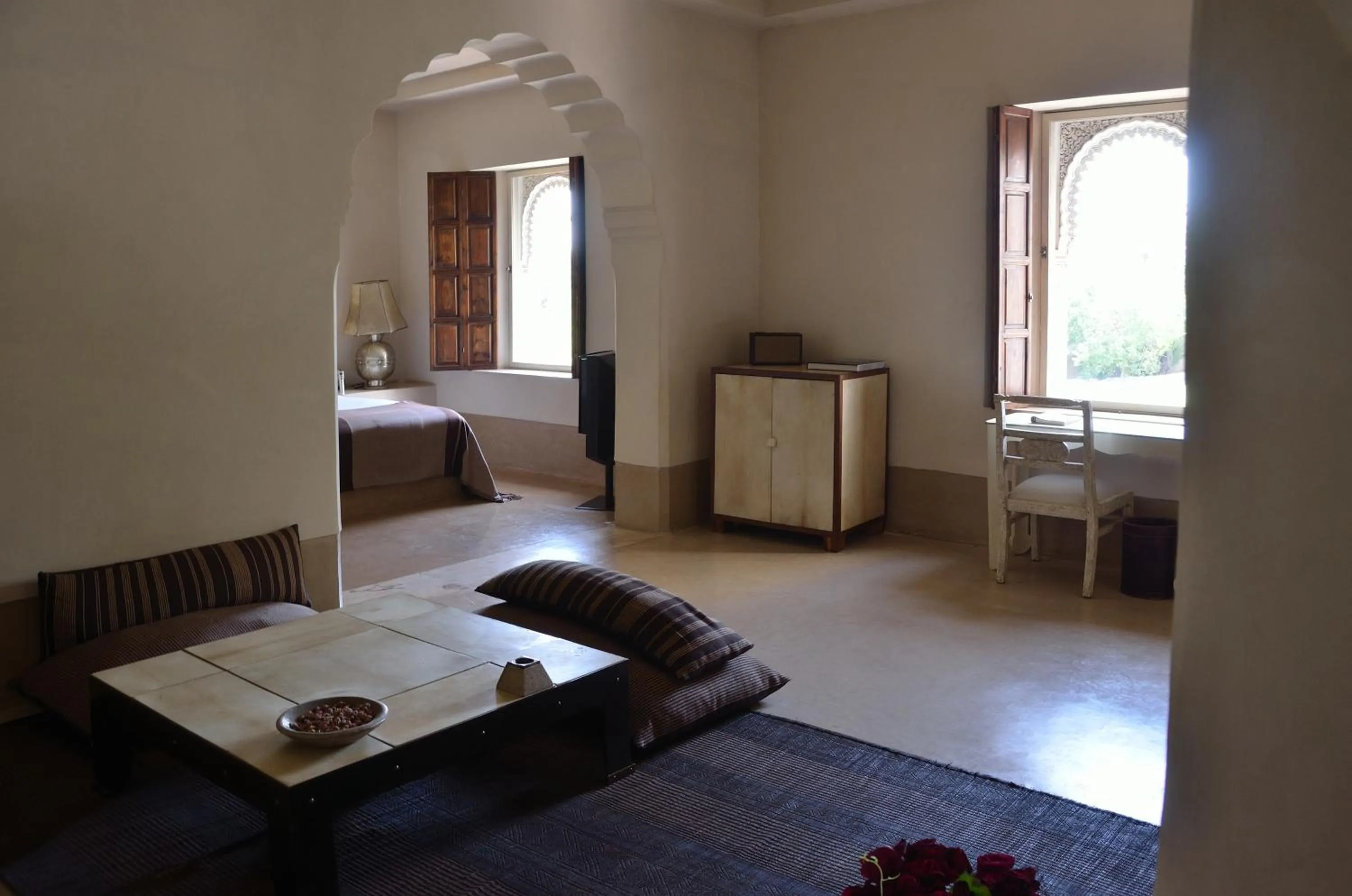 Living room, Bed in Ksar Char-Bagh Small Luxury Hotels