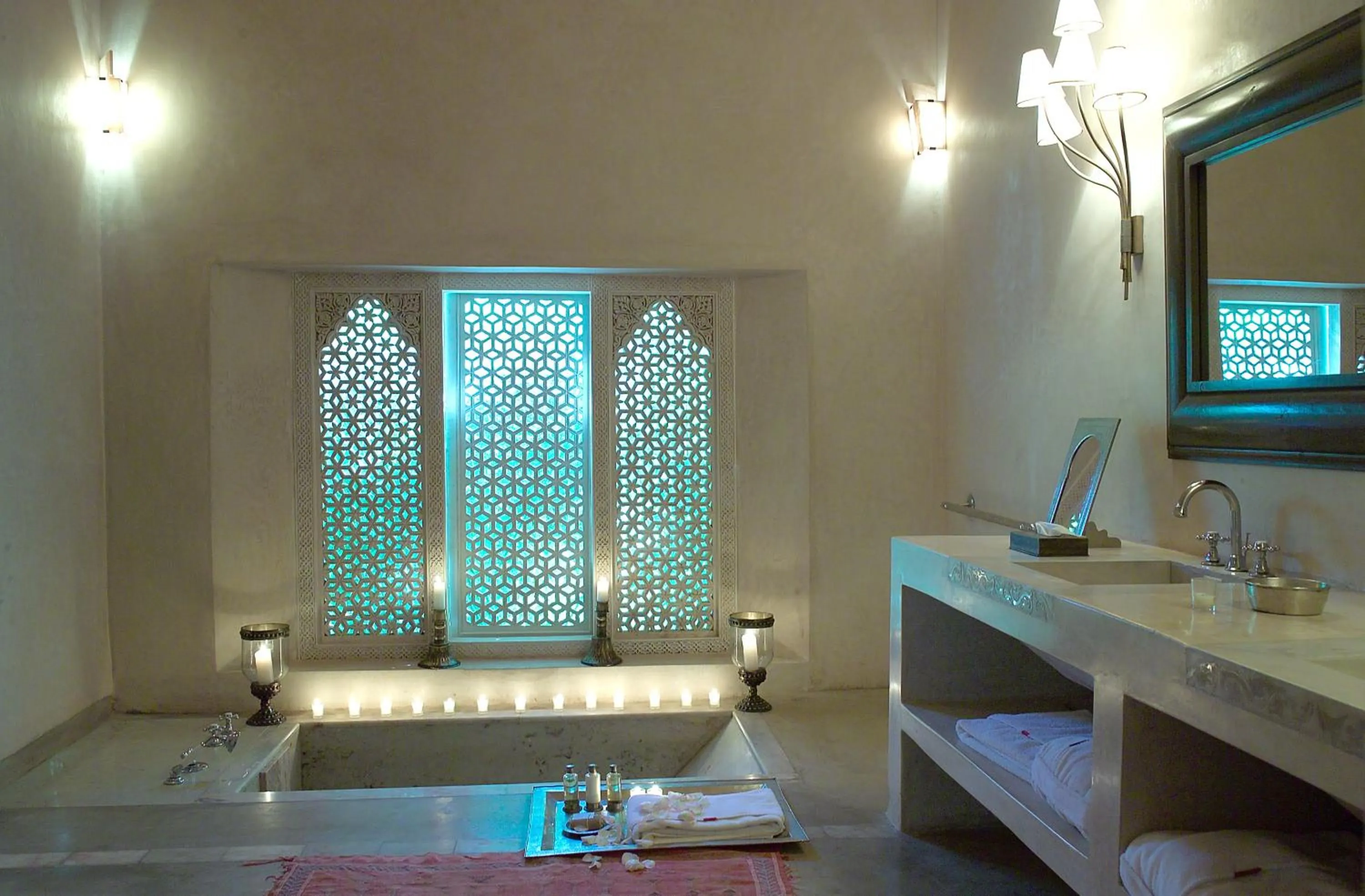Bathroom in Ksar Char-Bagh Small Luxury Hotels