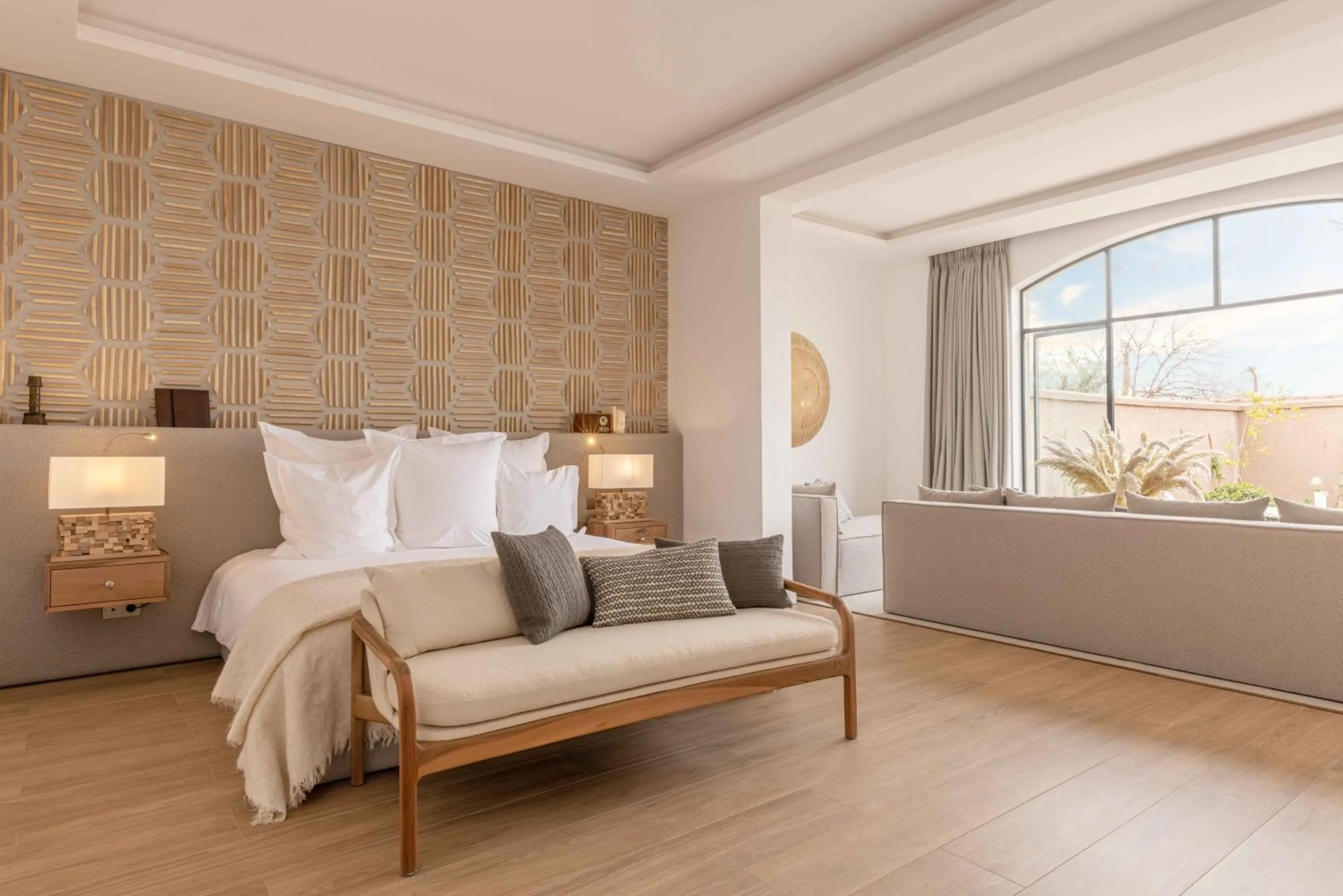 Bed in Ksar Char-Bagh Small Luxury Hotels