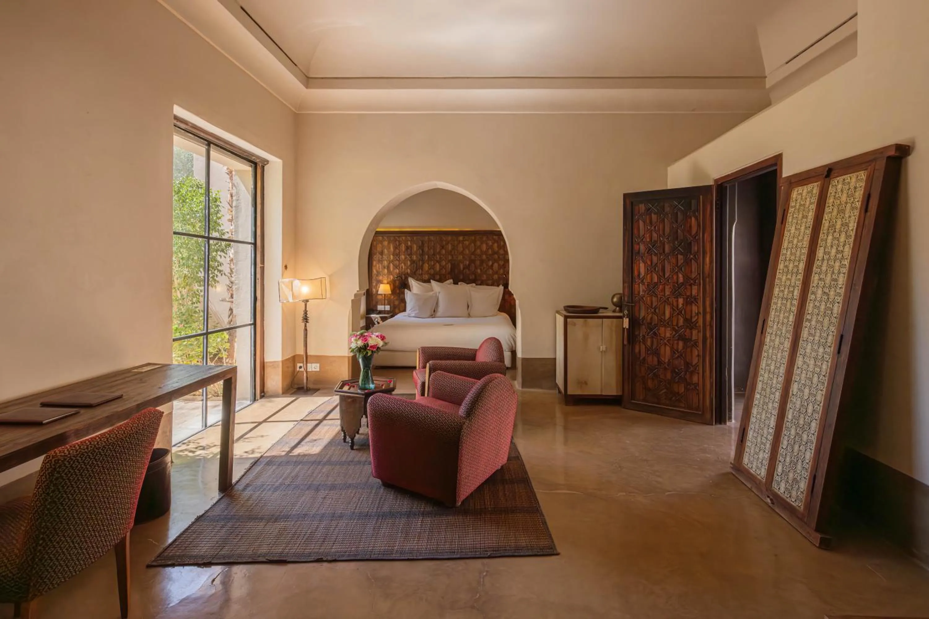 Bed in Ksar Char-Bagh Small Luxury Hotels