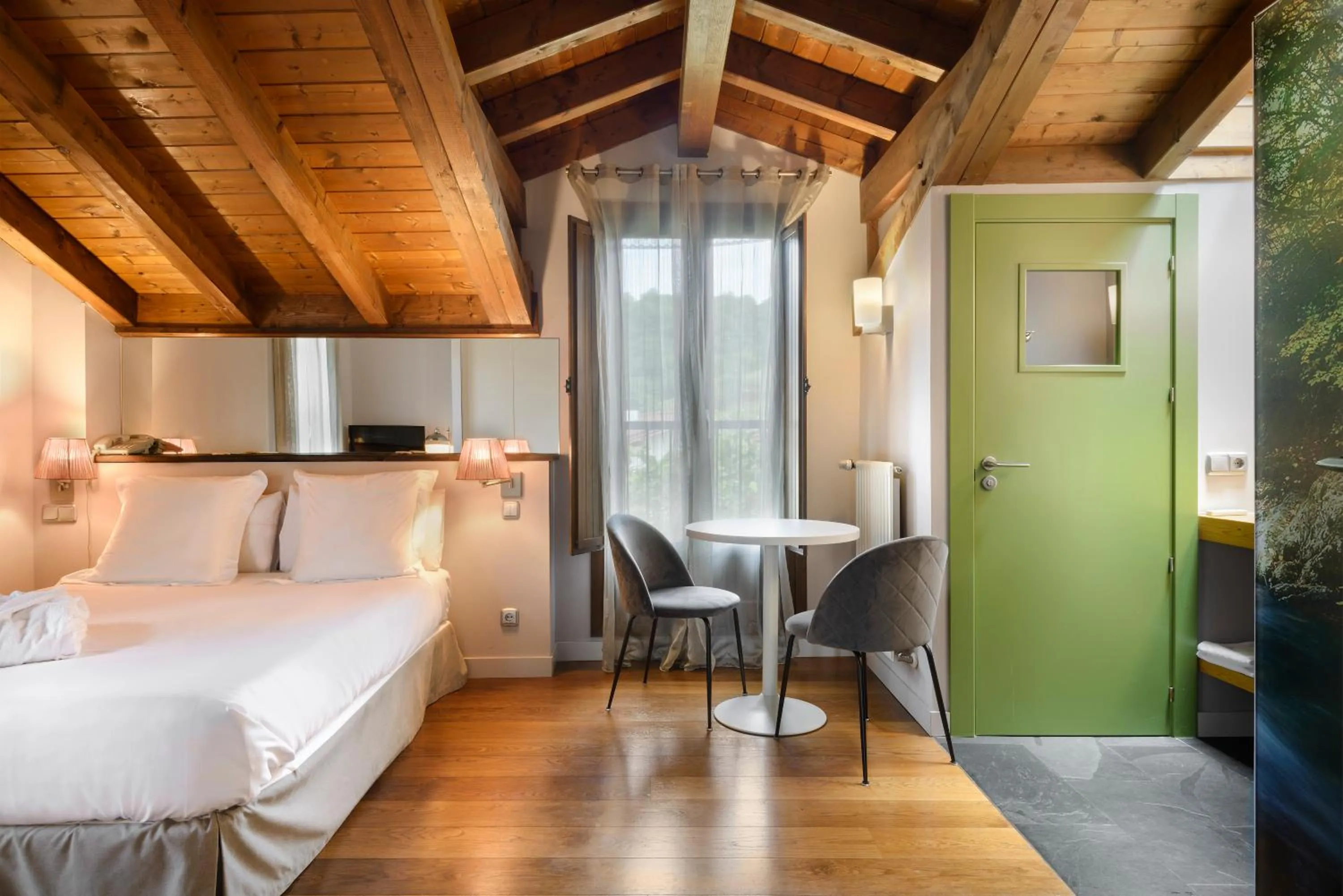 Bed in Hotel Rural Iribarnia