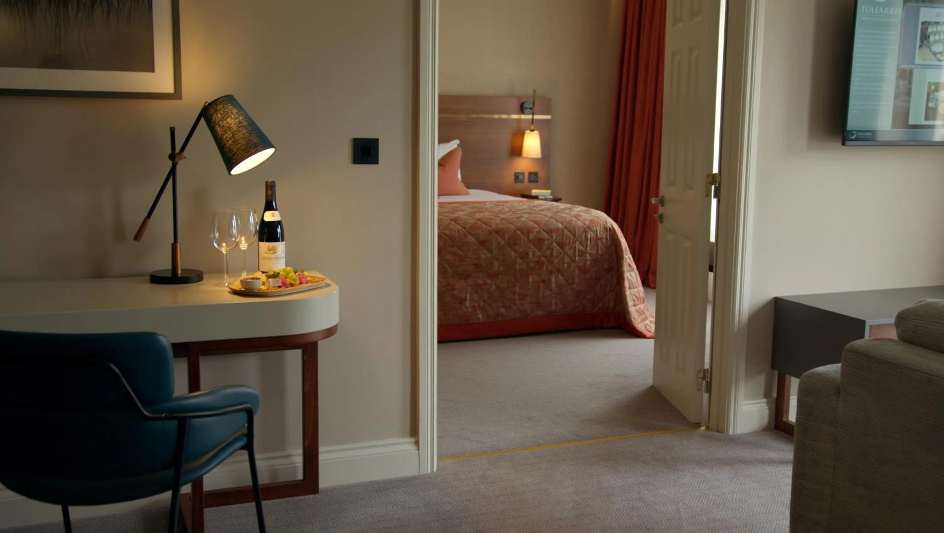 Bedroom, Bed in Tulfarris Hotel and Golf Resort