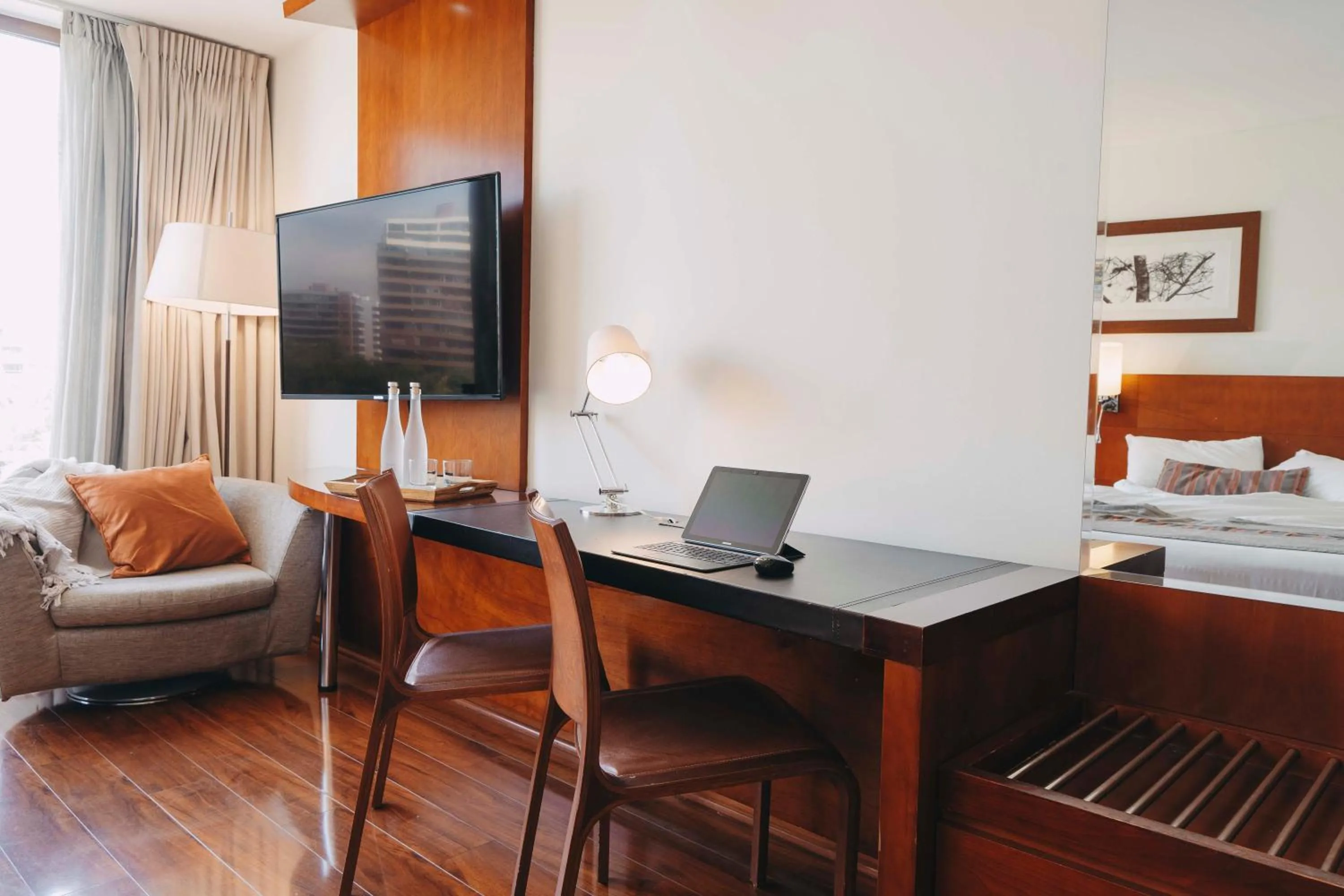 Living room, Bed in Time Select - Elegant Apartments