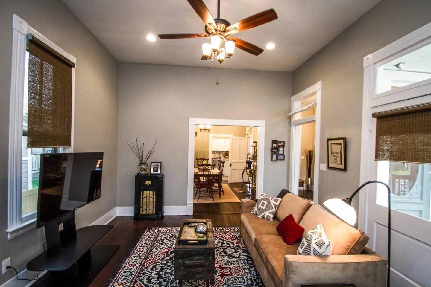 Living room in Wyoming St Restored Historic 2BR/1BA Downtown