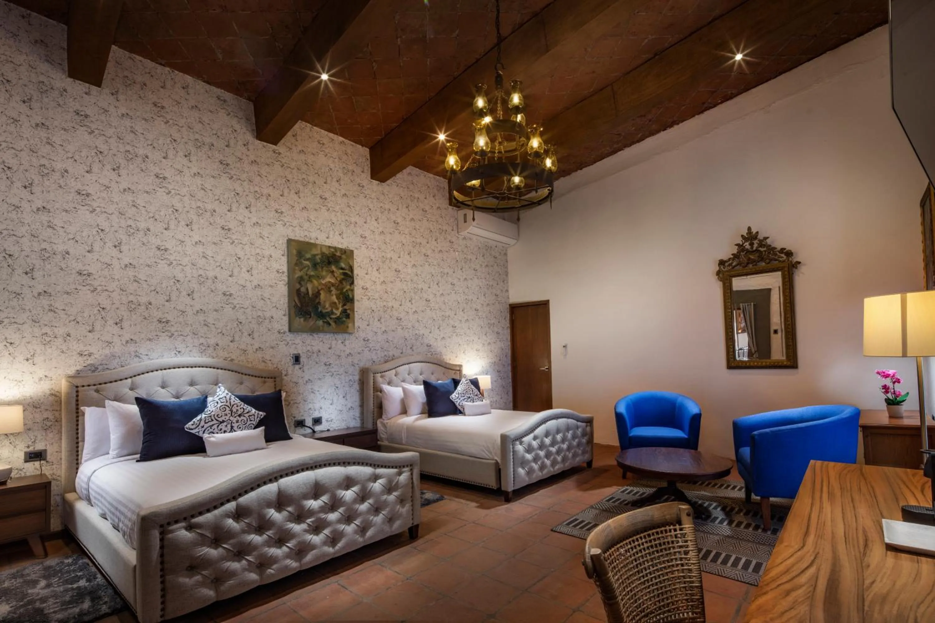 Bed in Hacienda Santo Cristo Hotel & Spa - Adults Only