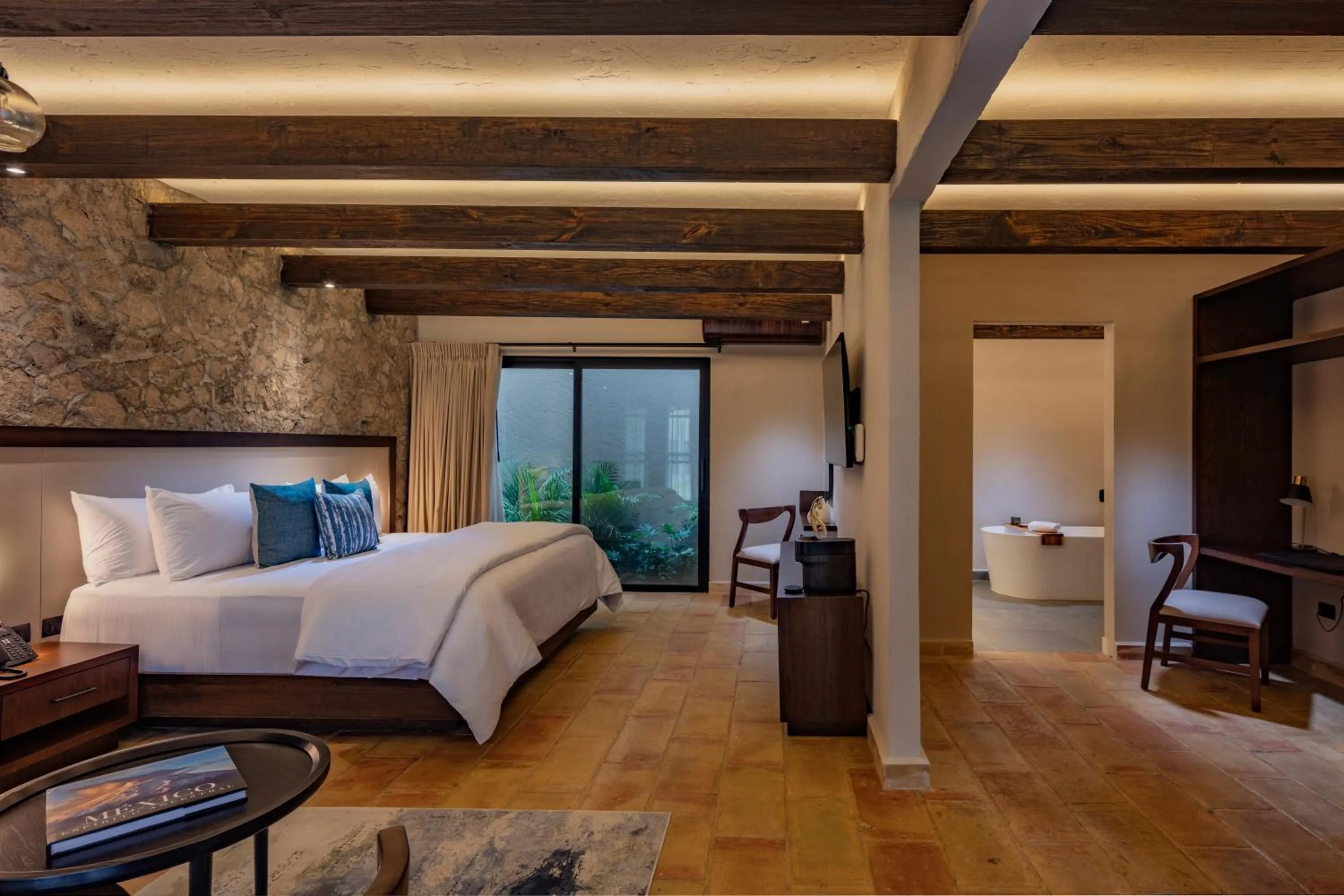 Bed in Hacienda Santo Cristo Hotel & Spa - Adults Only