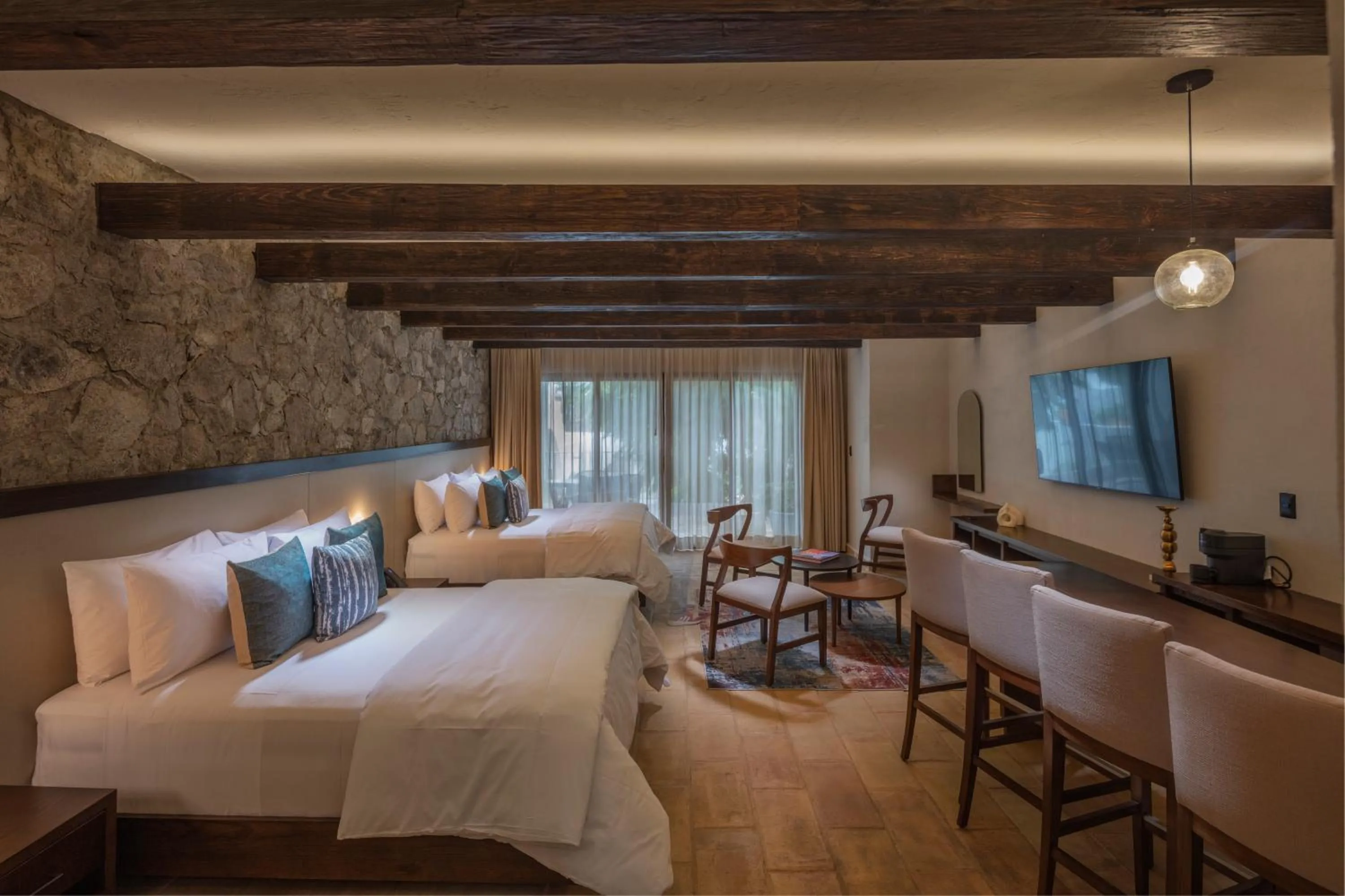 Bed in Hacienda Santo Cristo Hotel & Spa - Adults Only